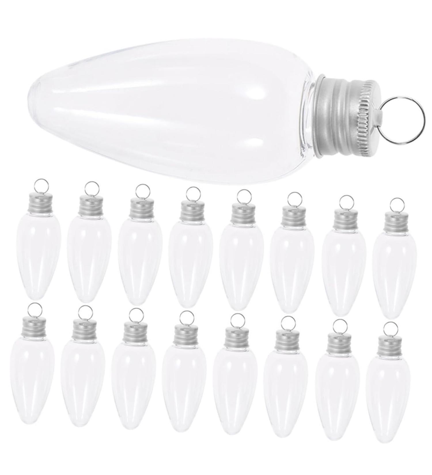Yardenfun 20pcs Small Light Bulb Candy Bottle Juice Bottles DIY Candy Bottle with Cover Ornament Banquet - Buy Online on GoSupps.com