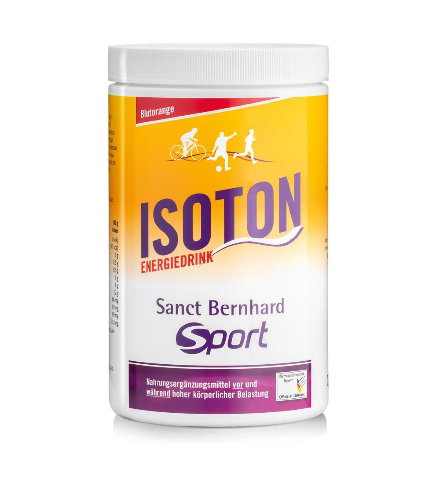 Sanct Bernhard Sport Isoton-E-Kniedrink Blood orange |900 G |Electrolyte drink powder with short and medium-chain carbohydrates |Lactose -free & gluten -free |German production & laboratory checks orange 900 g (1 Pack)