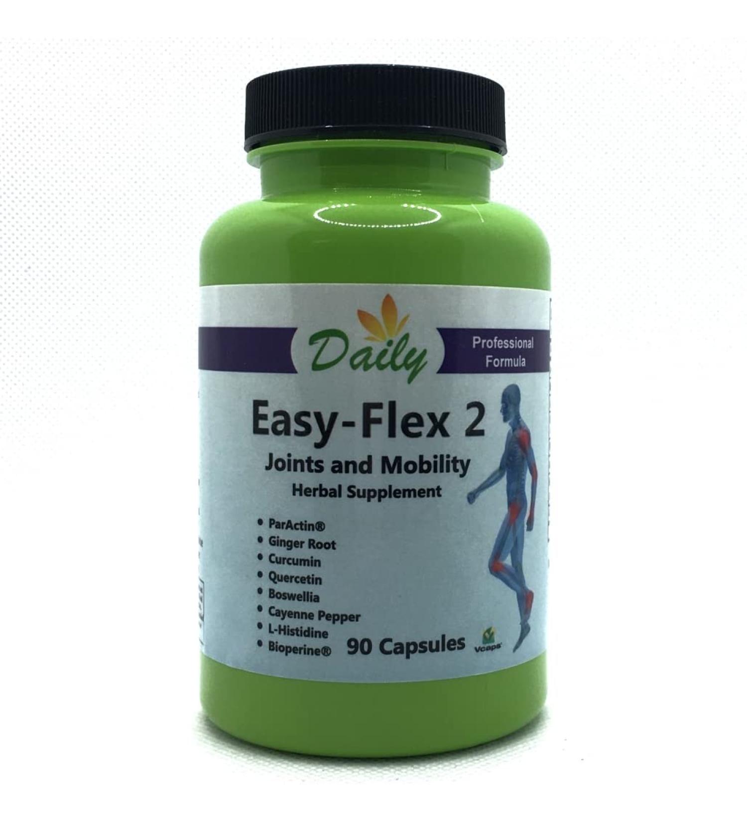 Daily Manufacturing Easy-Flex 2 (Andrographis Paniculata Boswellia Extract L-Histidine Curcumin (Turmeric) Quercetin Black Pepper Extract Ginger Root Powder & Cayenne Pepper) - Buy Online on GoSupps.com