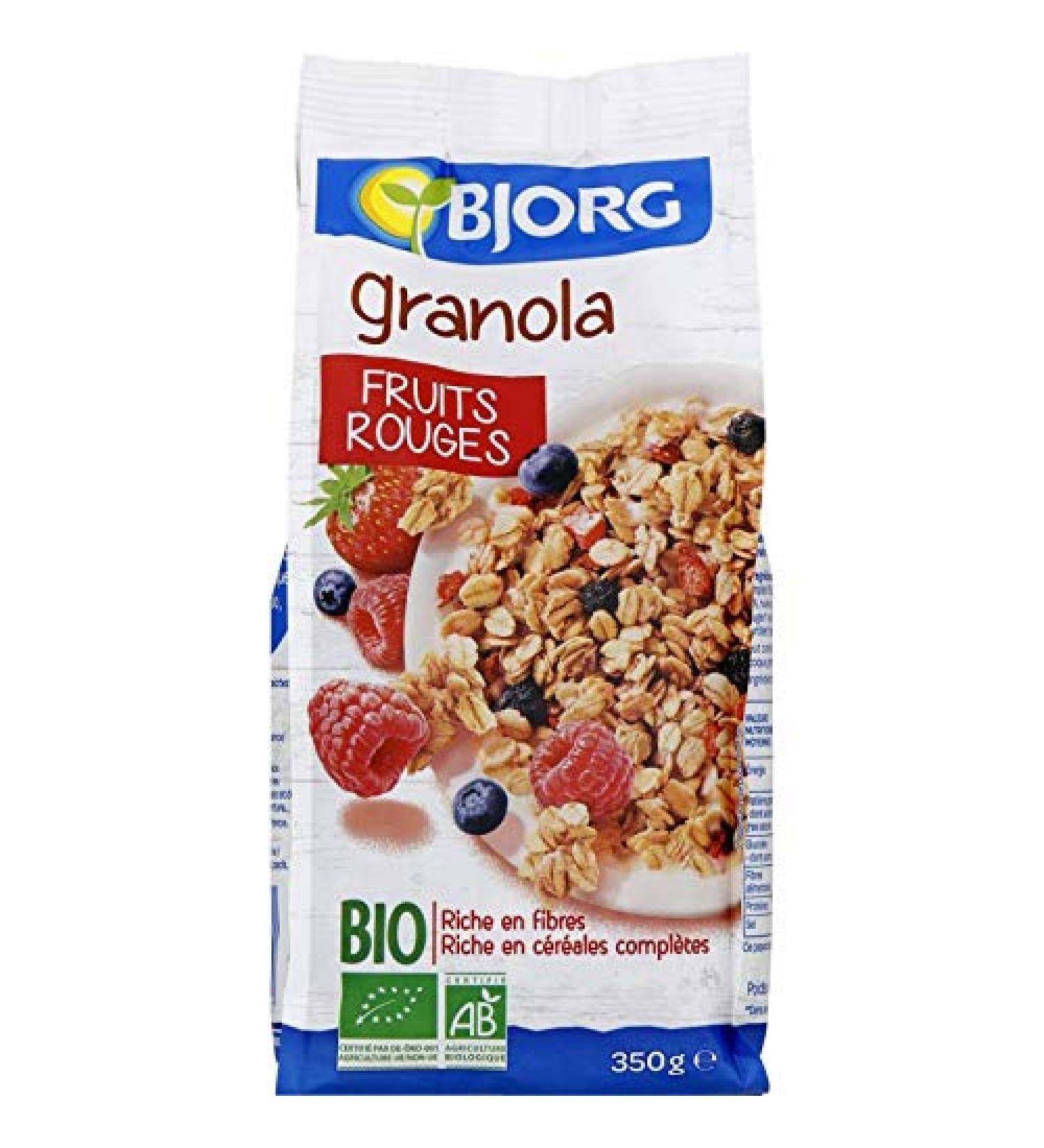 Bjorg - Granola Fruits Rouges 350G - Lot De 3 - Vendu Par Lot - Livraison Gratuite En France - Buy Online on GoSupps.com