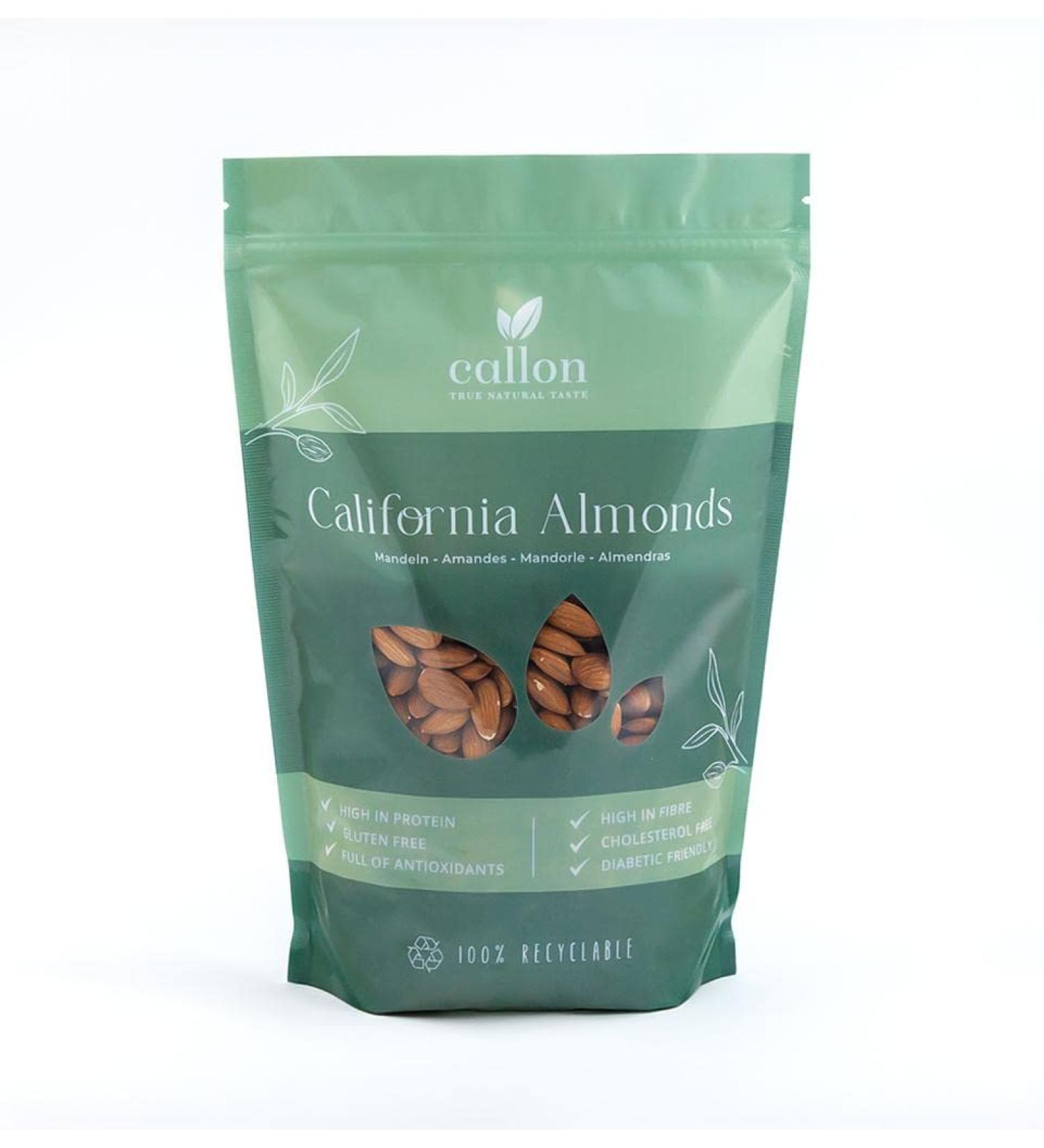 Callon California Almonds Whole Almond Nuts Unsalted Nuts Raw Nuts Wholenut Gluten Free Almonds Real Food Source Shelled Almonds Almond Seeds True Natural Taste 500g Available to Buy - Buy Online on GoSupps.com