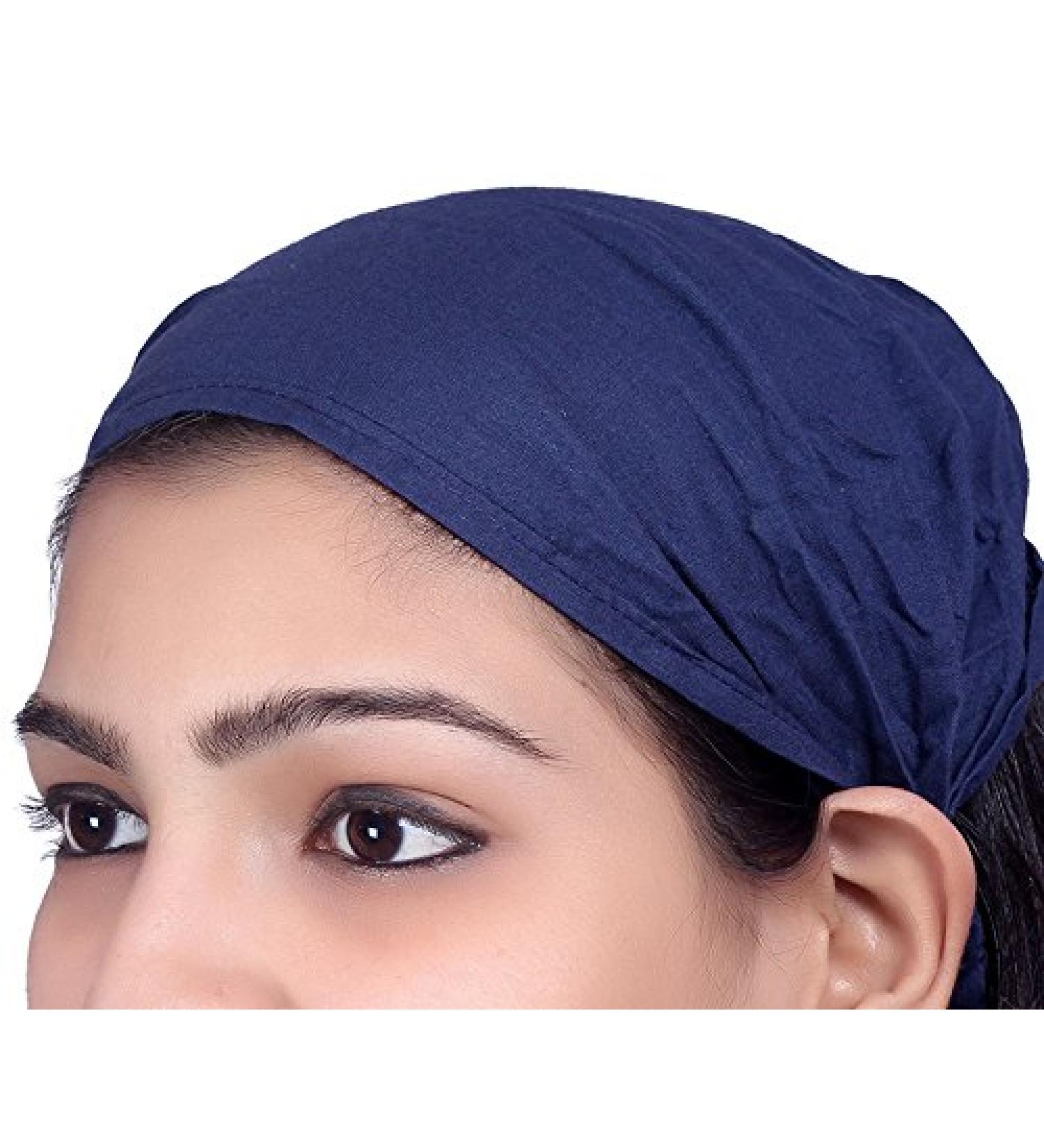 Sarjana Handicrafts Unisex Indian Cotton Bandana Hair Wrap Elastic Headband 10 Pieces Multicolored (Assorted) - Buy Online on GoSupps.com