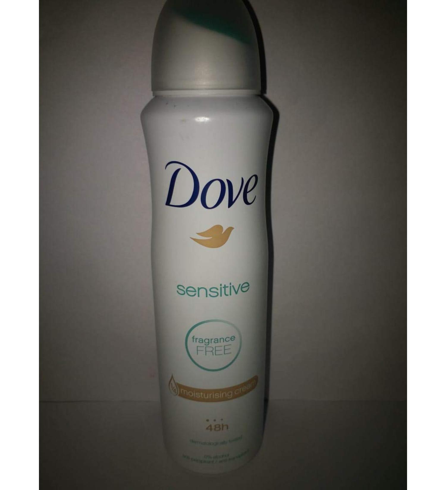 Dove Sensitive Fragrance Free Deodorant Spray - Gentle Protection for Sensitive Skin - Buy Online on GoSupps.com