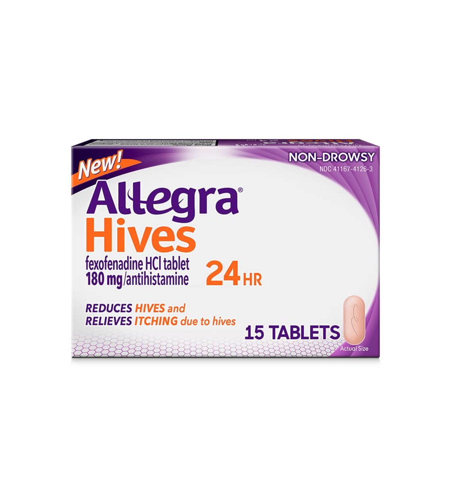 Allegra Adult HIVES 180 mg 24 HR 15 ct - Tablets