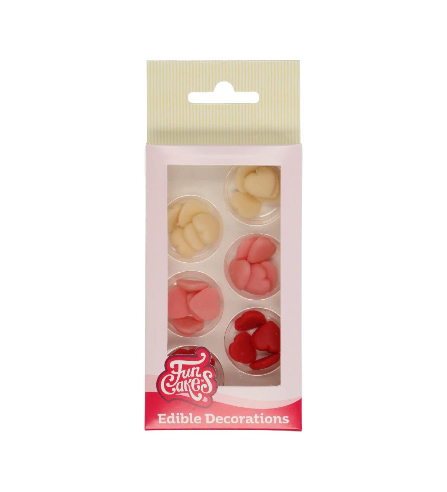 FunCakes Marzipan Decorations Small Hearts Set/30