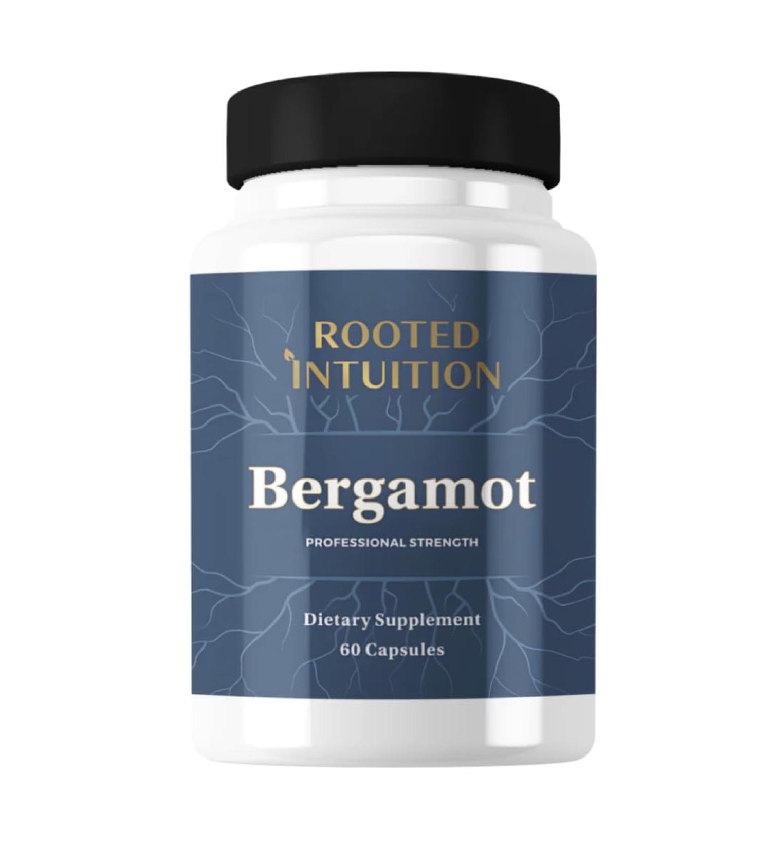 Rooted Intuition Bergamot | Citrus Polyphenol Cardiovascular & Cholesterol Support | Non-GMO Gluten Free | 60 Capsules