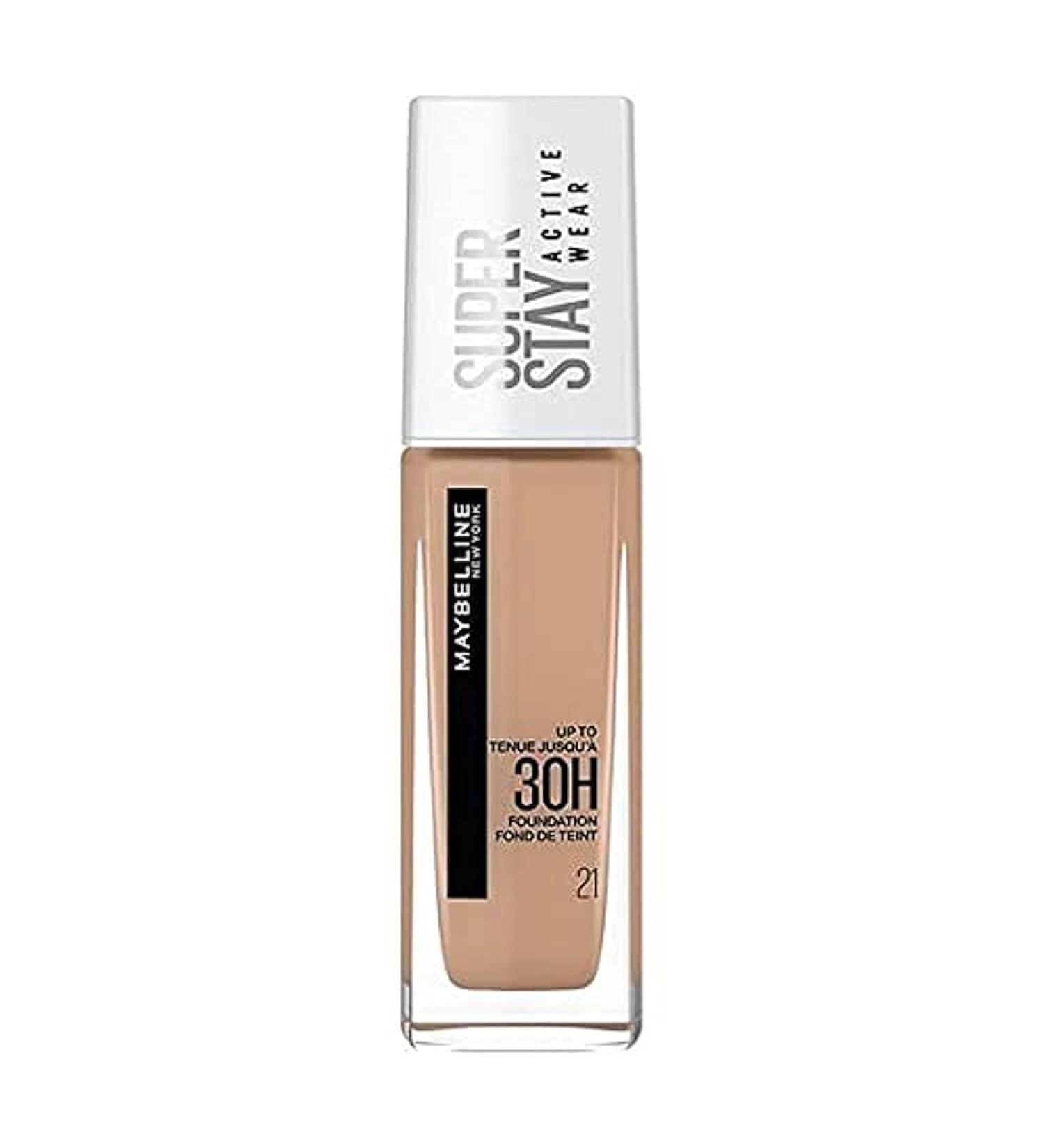 Maybelline New York Super Stay Active Wear Foundation - Waterproof High Opacity Long-Lasting - Color No. 21 Nude Beige - 30 ml - Buy Online on GoSupps.com