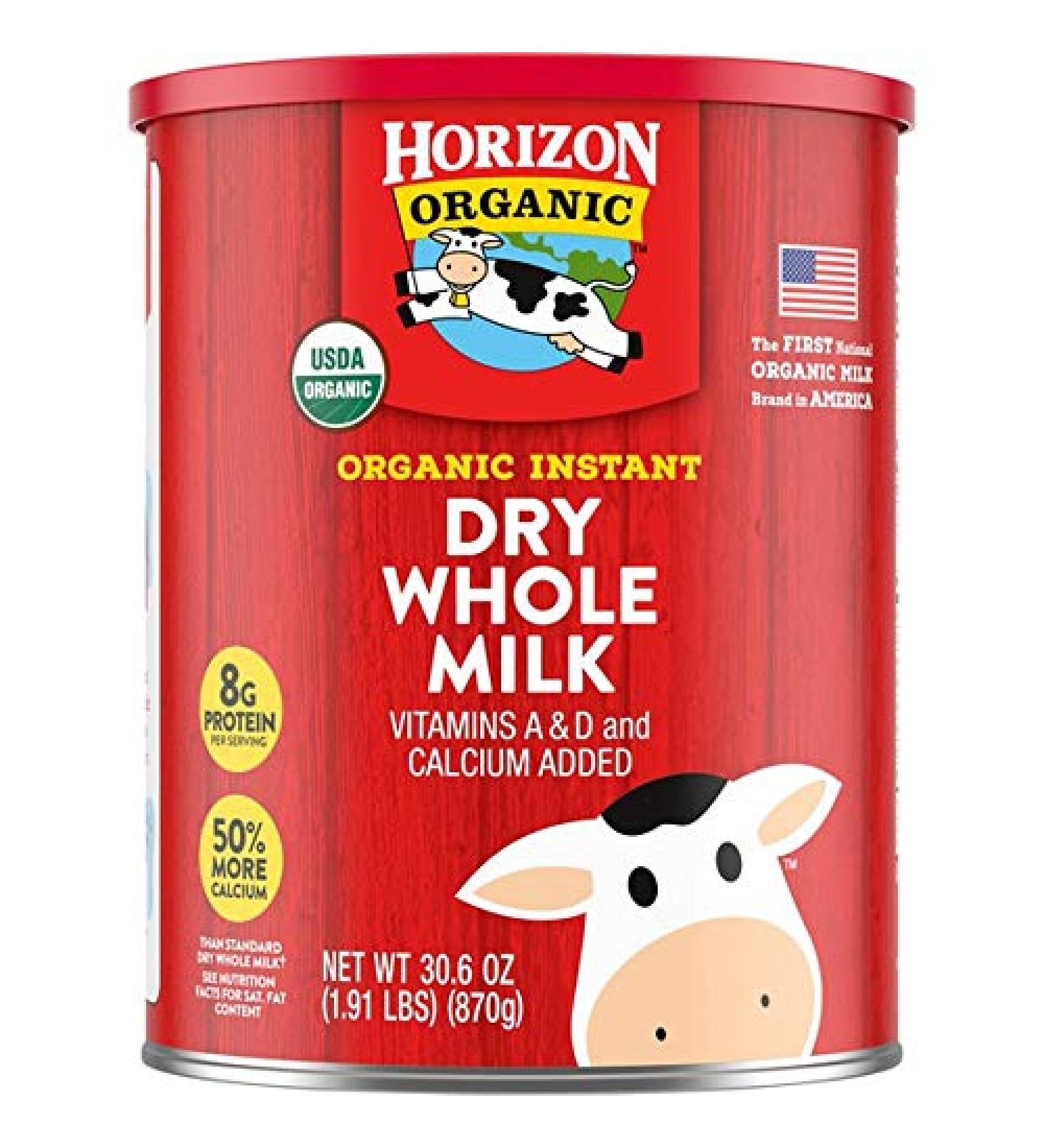 Costco Organic Dry Whole Milk 30.6oz - 1.91lb | Pack of 1 | Non-GMO, Gluten-Free - Buy Online on GoSupps.com