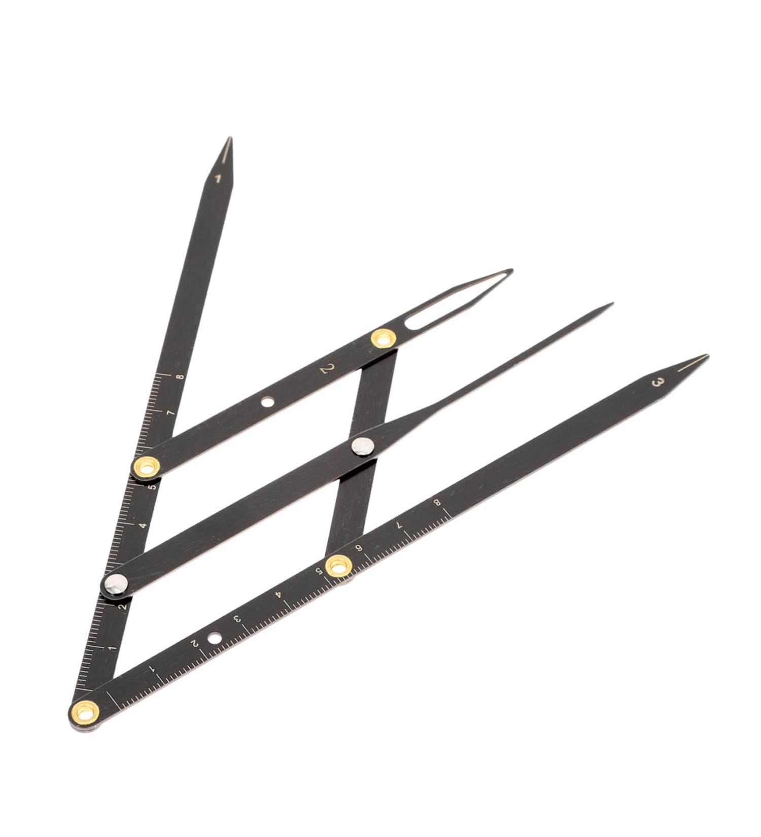 NOLITOY 1pc Second Generation Scale Eyebrow Measuring Eyebrow Positioning Tool Stainless Steel Mold 25x5x0.6cm Black - Buy Online on GoSupps.com