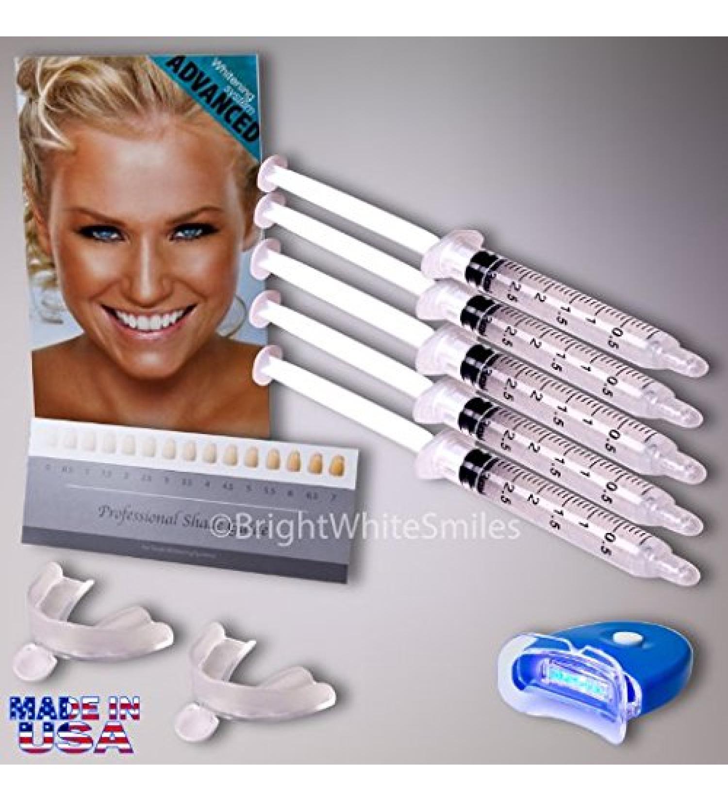 Professional 44% Carbamide Peroxide Teeth Whitening Kit with Gel, Trays, and LED Light - Buy Online on GoSupps.com