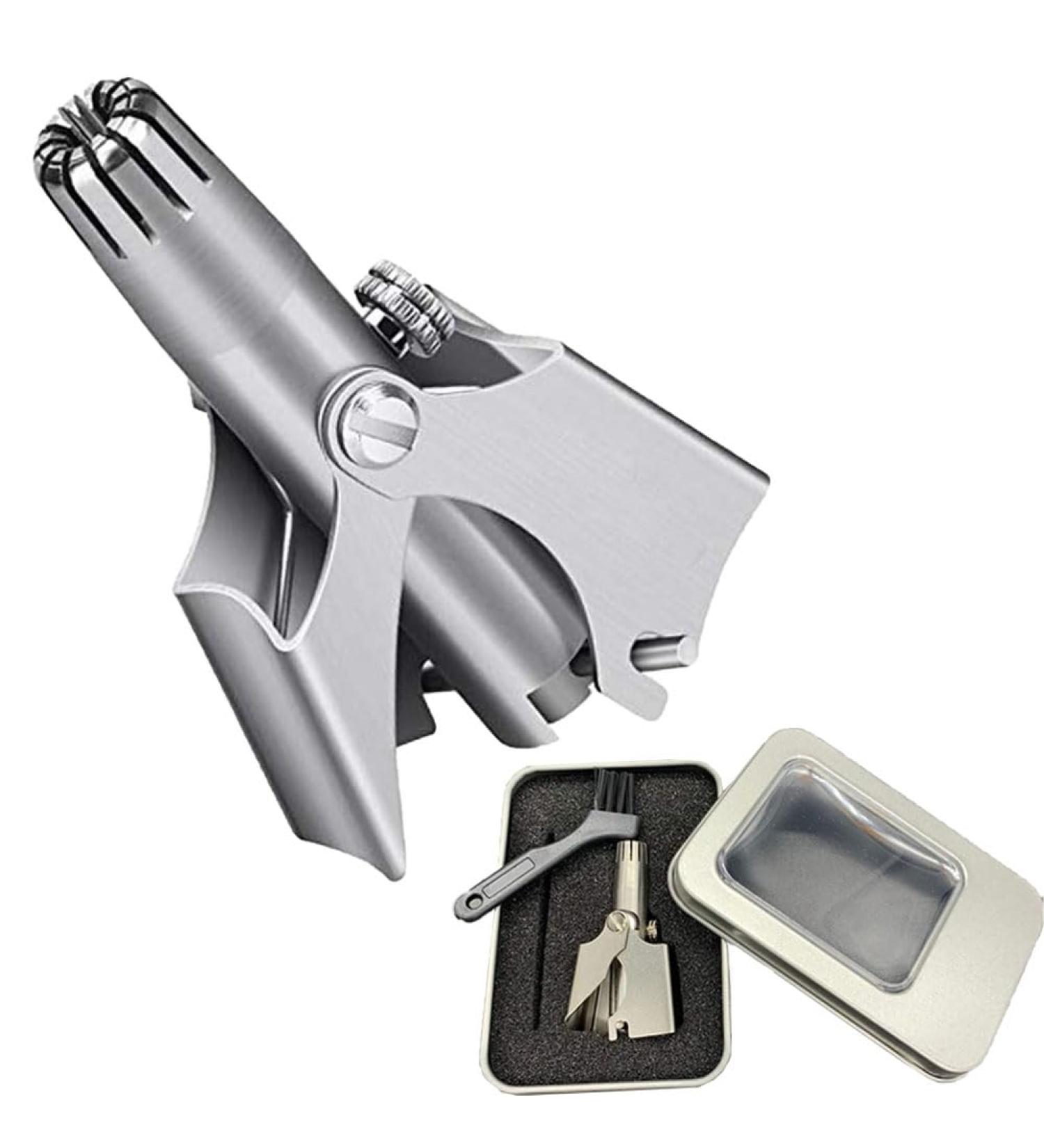 Premium Nose Hair Trimmer for Men Manual Rotary Nose Hair Trimmer Stainless Steel Nose Hair Remover for Men & Women - Buy Online on GoSupps.com