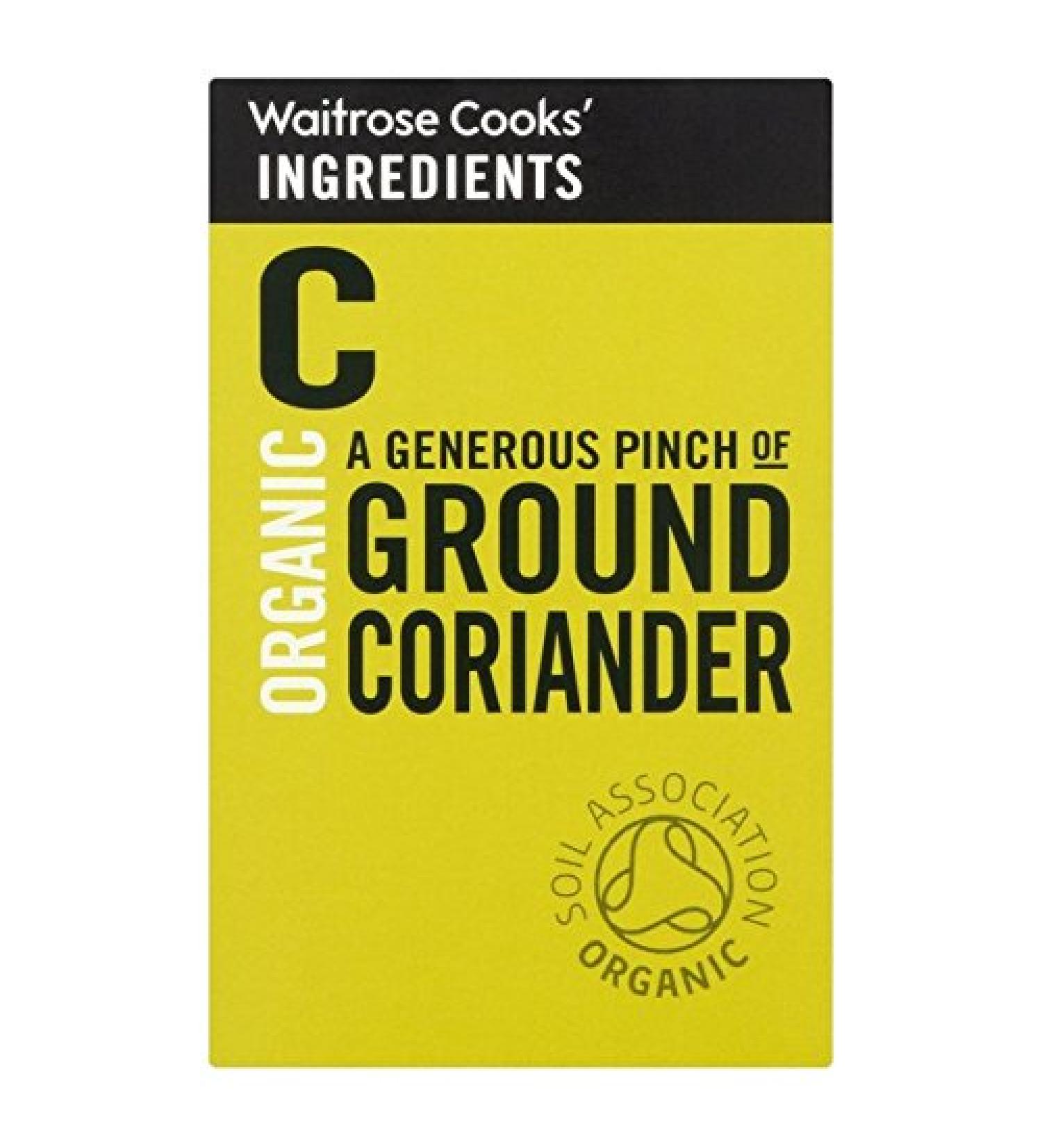 Cooks' Ingredients Waitrose Organic Ground Coriander 37g