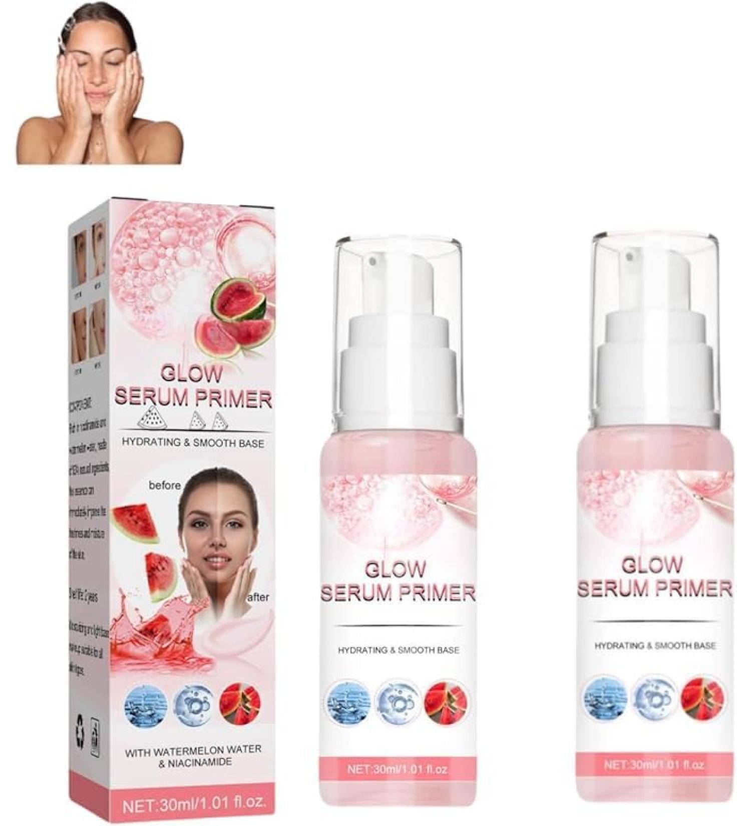 2024 New 1/2/3/5Pcs Essence Watermelon Glow Serum - Essence Glow Essence Base Watermelon | Watermelon Glow Moisturizer | Brightening Suitable for Moisturizing All Skin Types - 30ml/1.01fl.oz (2pcs Essence Watermelon Glow Serum) - Buy Online on GoSupps.com