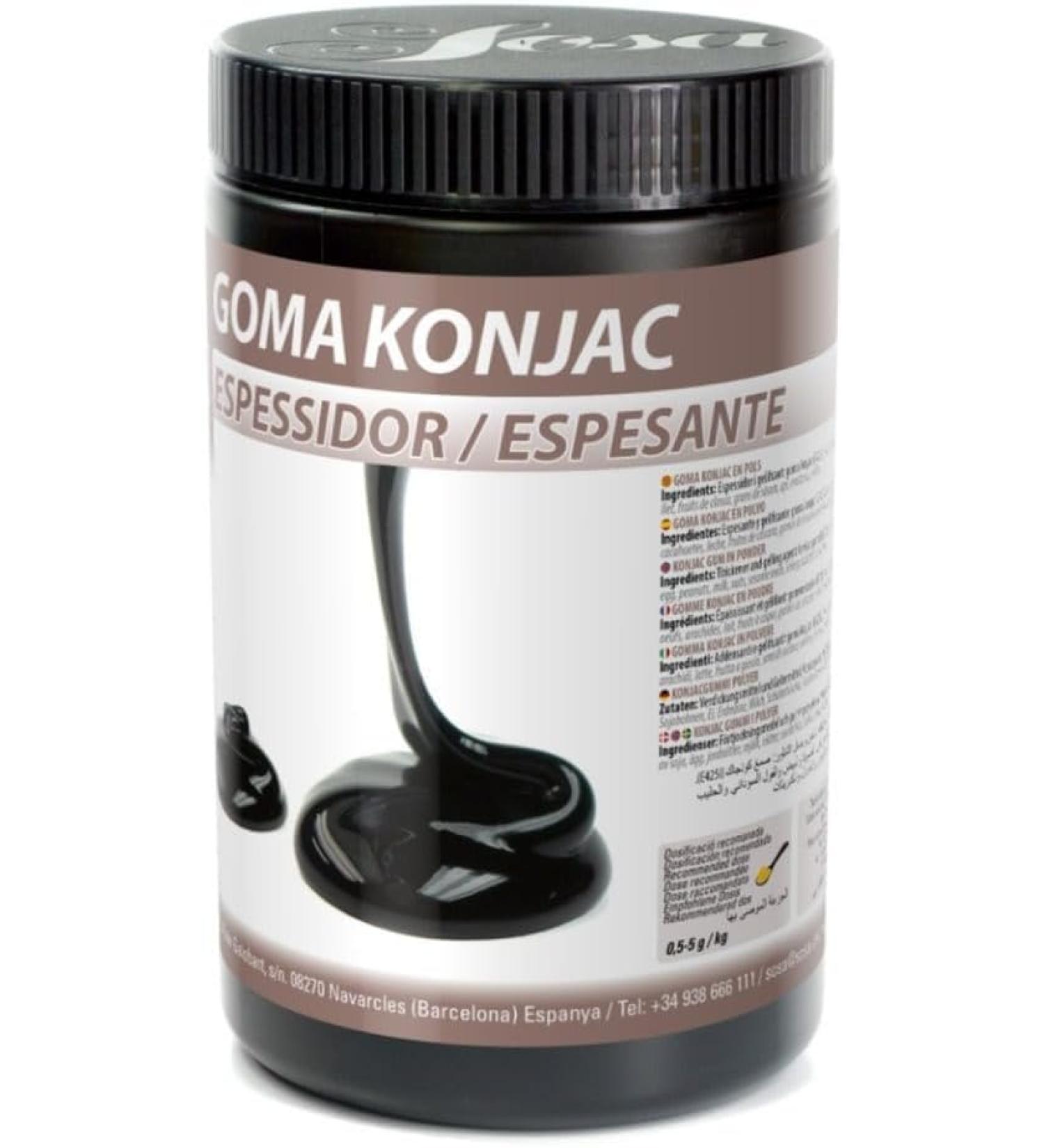 Konjac Soda Gum - Texturing Thickener - Excellent Water Absorption - 600g Jar - Professional Use