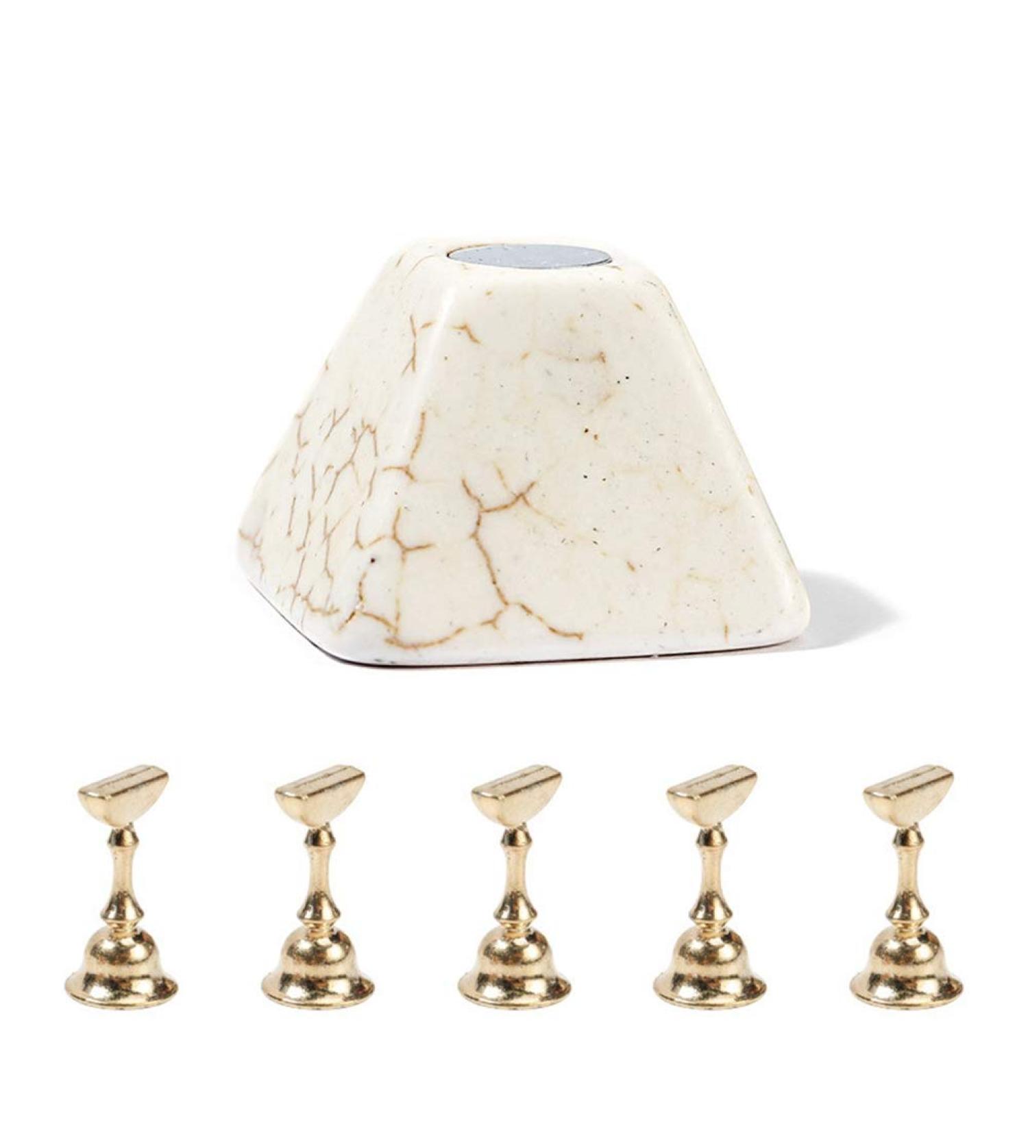 Niniang Nail Art Tool Magnetic Nail Holder Set Practical Holder Set Alloy Nail Art Display Nail Art Set Manicure Tools White - Buy Online on GoSupps.com