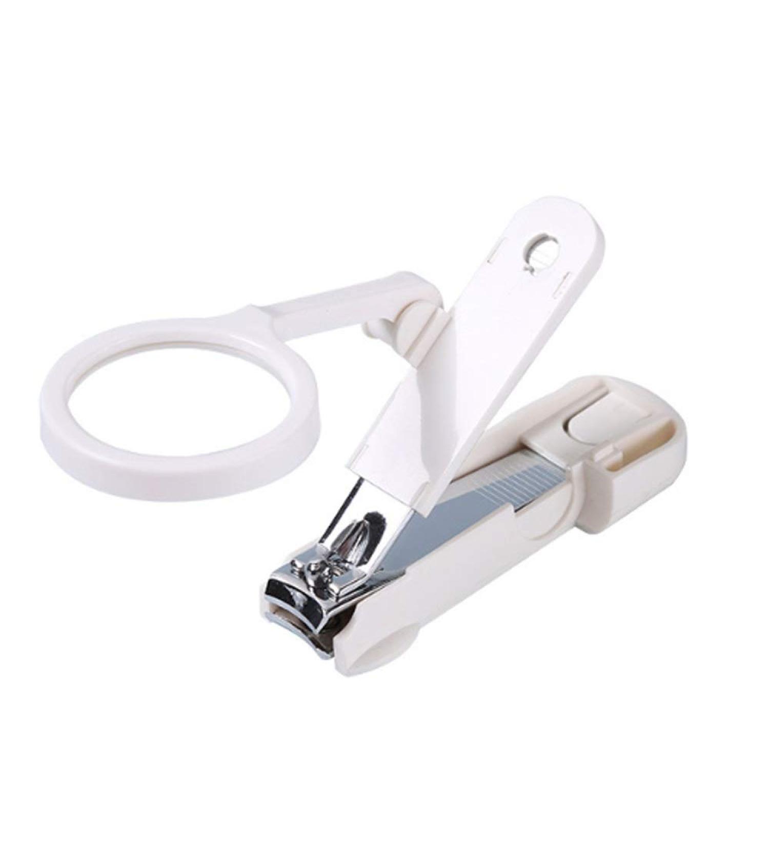 UNbit Nail Clipper Adult Nail Clippers Plastic/Carbon Steel White Nail Clippers 1.8 * 4.2 * 13cm Rotating Magnifying Glass Nail Clippers - Buy Online on GoSupps.com