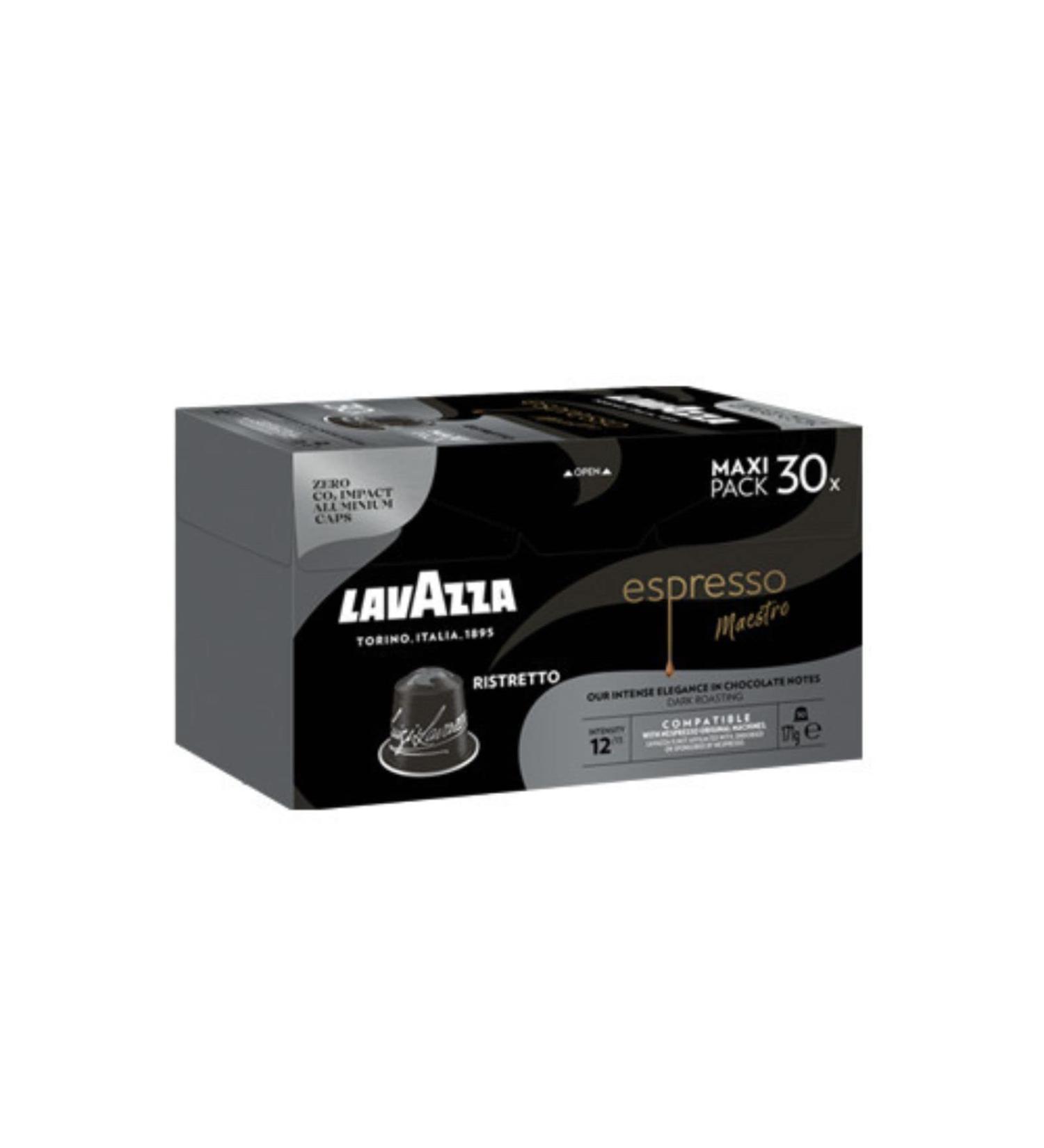 Lavazza Espresso Maestro Ristretto - Intense & Full-Bodied Nespresso Compatible Espresso Capsules (30 Pack) - Buy Online on GoSupps.com
