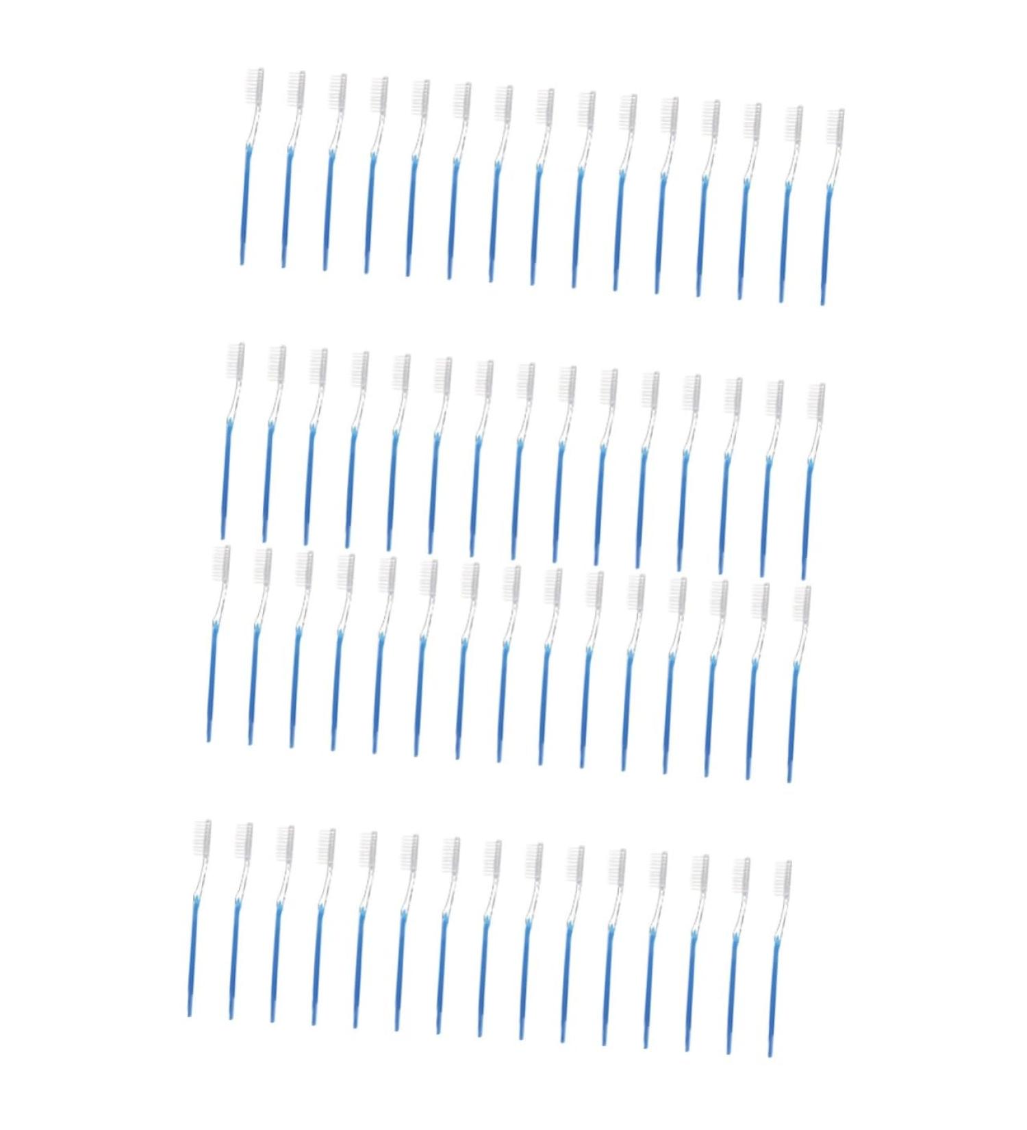 Frcolor 60-Pack Disposable Toothbrushes - Soft Bristles for Sensitive Gums Hygienic Travel Toothbrushes with Plastic Handle & Toothpaste - Buy Online on GoSupps.com