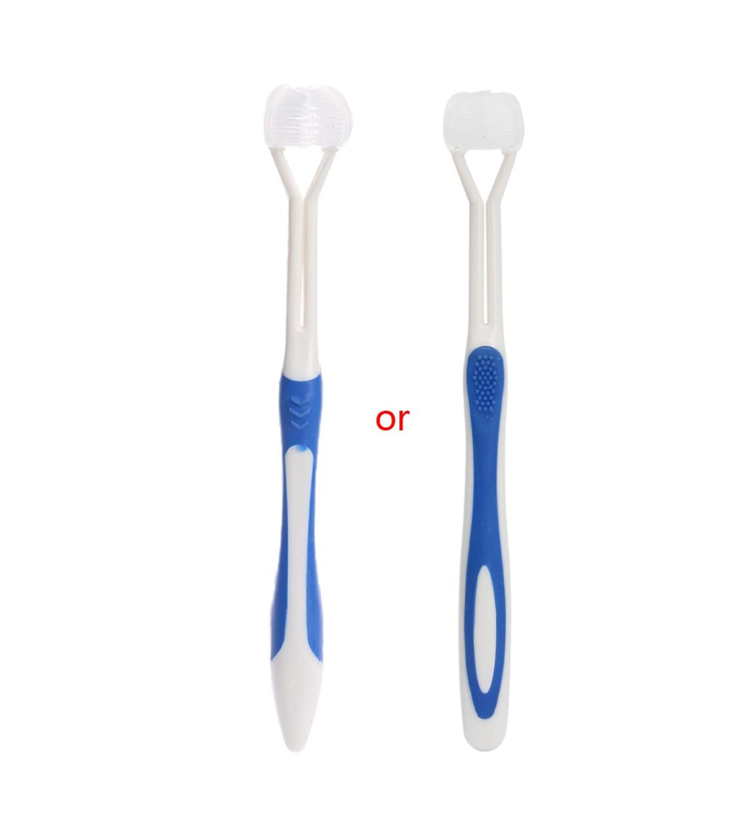 3-Sided Ultra-Fine Soft Bristles Toothbrush for Adults | Healthier Teeth | Soft Blue Design - Buy Online on GoSupps.com