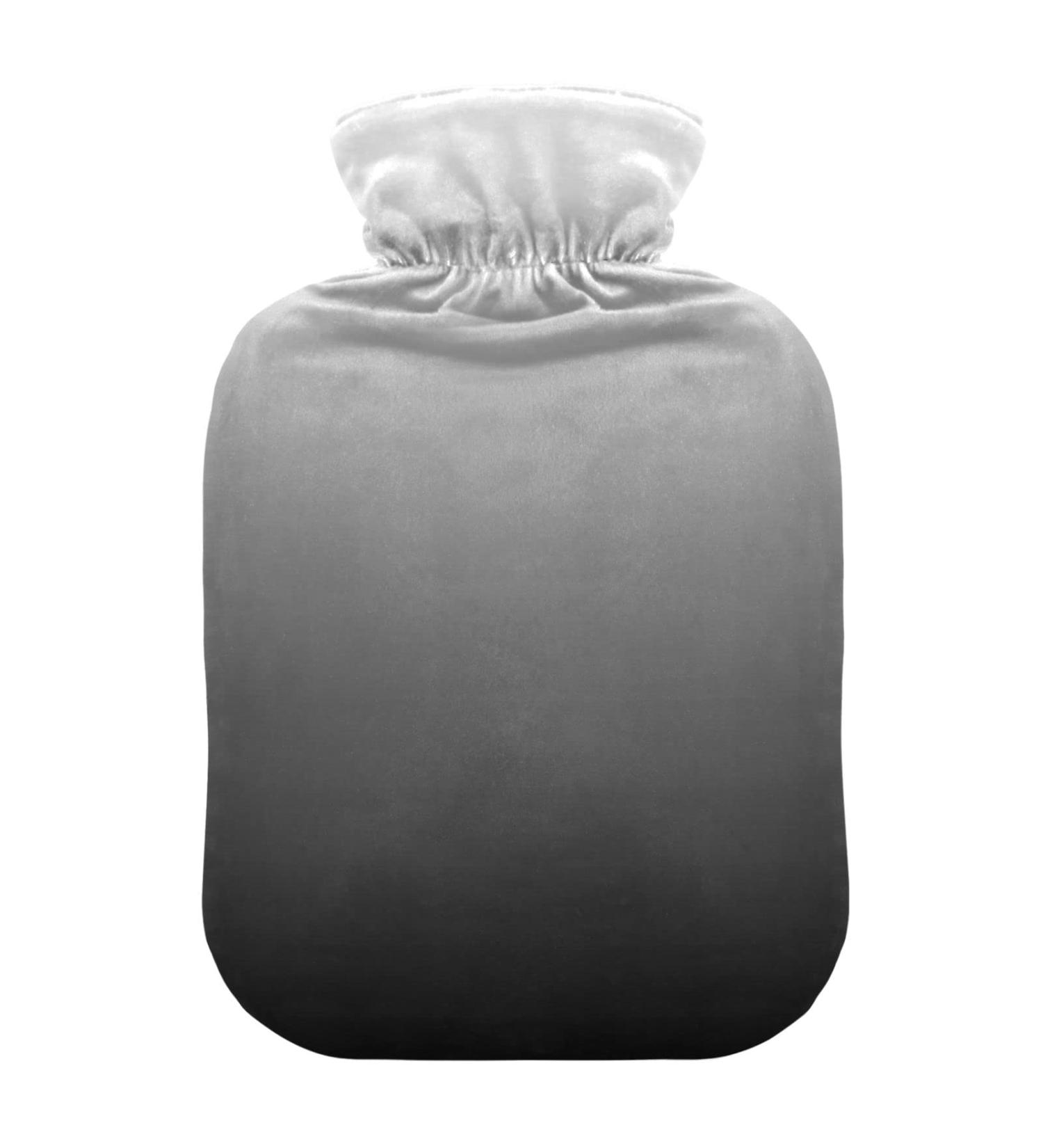 Black White Gradient Hot Water Bottle with Cover | 1L Pain Relief & Hand Feet Warmer | Ideal for Sports Injuries - Buy Online on GoSupps.com