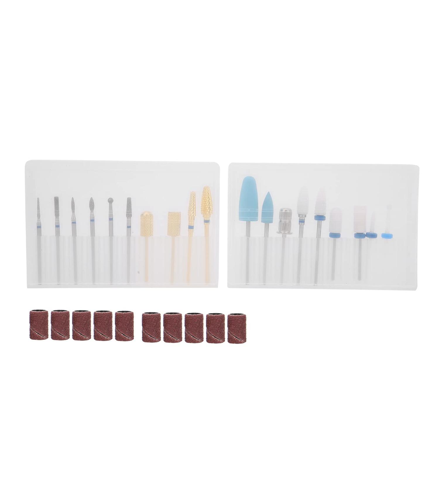 Agate 19PC Nail Drill Set - Tungsten Steel Grinding Heads & 10 Grinding Tapes for Dead Skin Removal - Buy Online on GoSupps.com