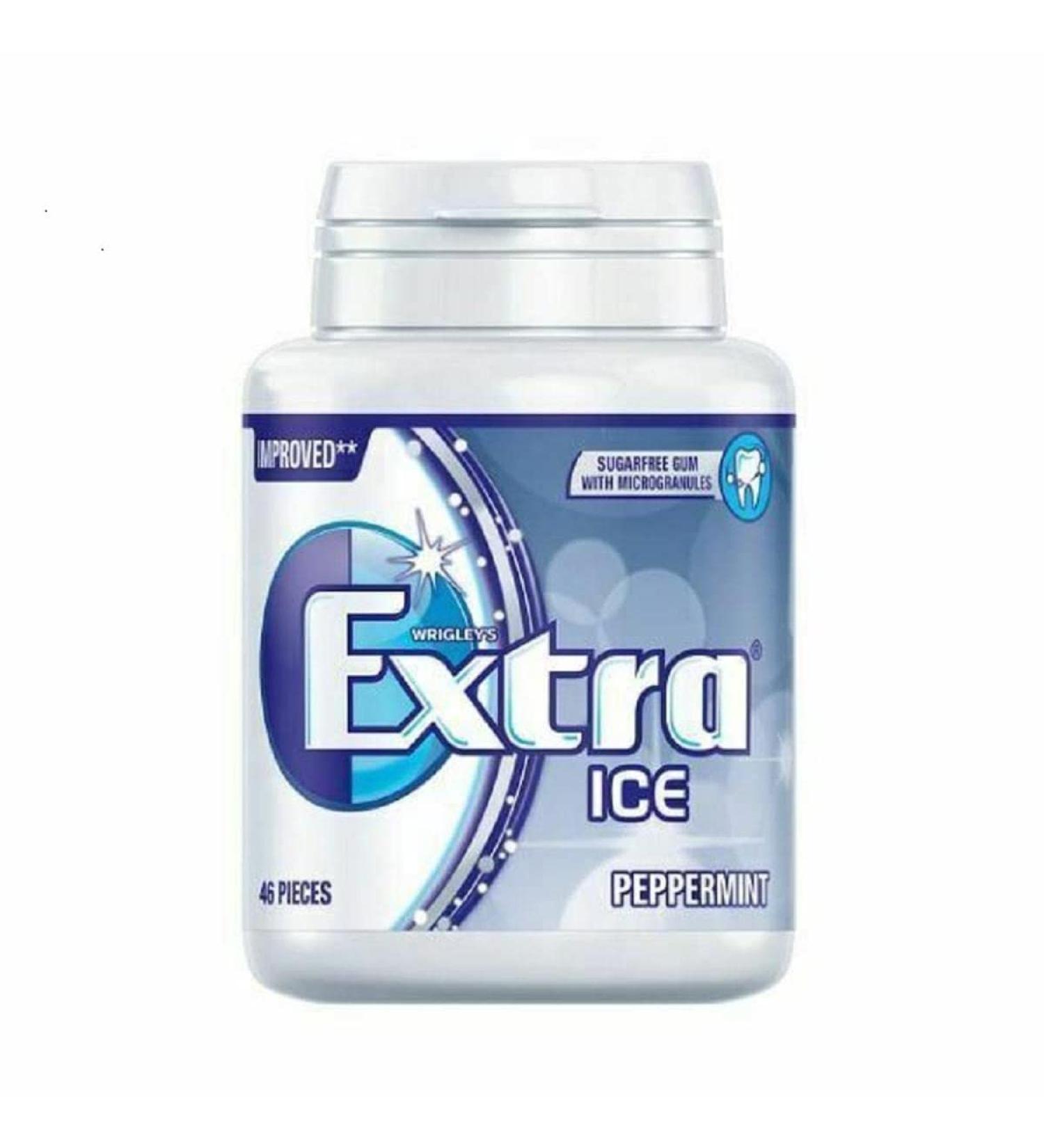 Extra Chewing Gum Sugar Free Ice Peppermint Flavour Chewing Gum 46 Pieces 64g - Buy Online on GoSupps.com