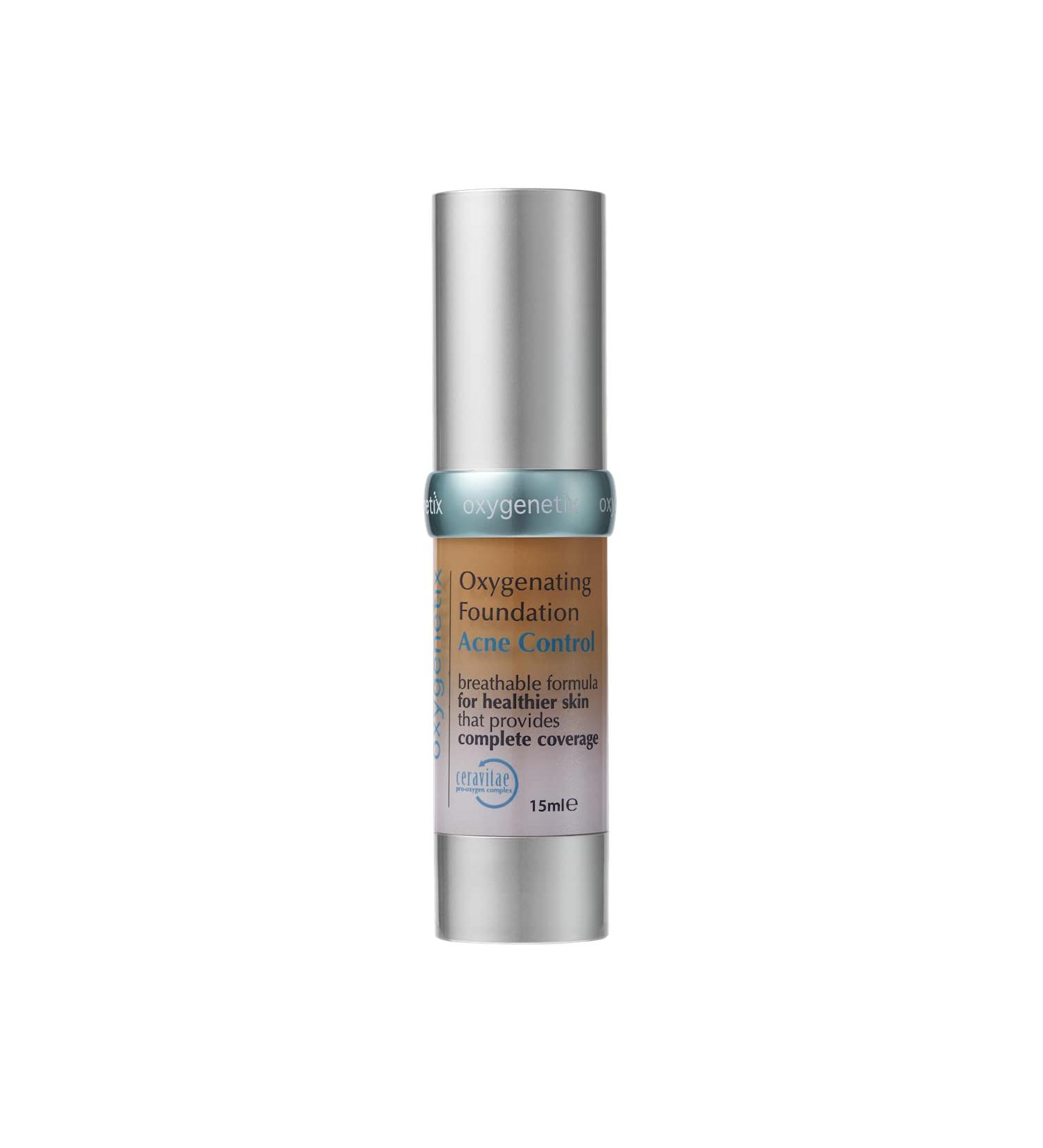 Oxygenetix Acne Control Foundation - 15ml - Almond | Long-lasting Coverage for Acne-prone Skin - Buy Online on GoSupps.com
