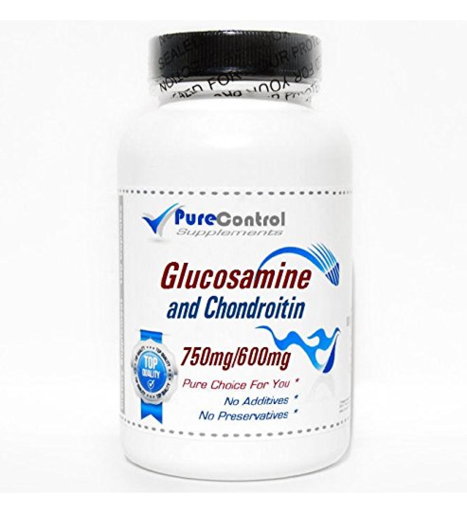 Glucosamine 750mg and Chondroitin 600mg Triple Strength // 100 Capsules // Pure // by PureControl Supplements