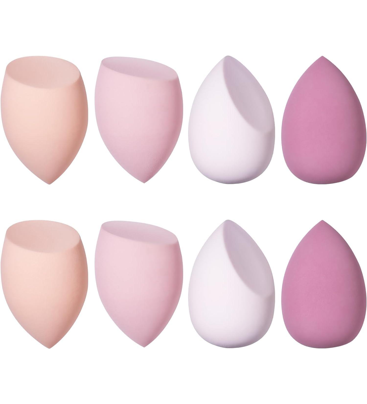 8 Pcs Makeup Sponges Blender Set Professional Beauty Sponge Foundation Blending Blender for Liquid Foundation Powder Sunscreen and Cream Comes In 3 Shapes - Buy Online on GoSupps.com