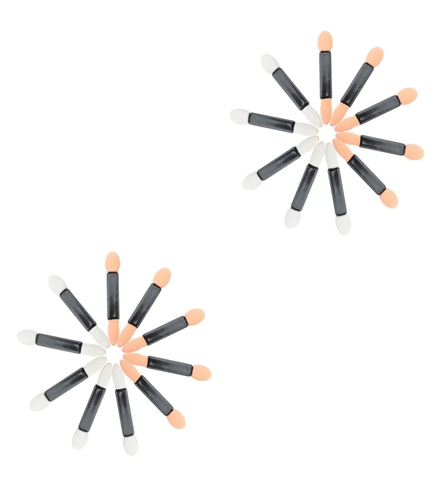 FOMIYES 100 Pcs Makeup Sponge Eyeshadow Foam Eye Shadow Applicator Eye Shadow Brush Double Head mediumx2pcs Assorted Colorx2pcs - Buy Online on GoSupps.com