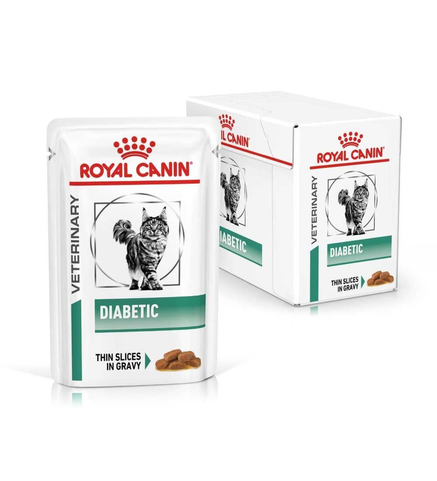 Royal Canin Feline Adult Diabetic S/O Veterinary Diet Wet Cat Food Pouches - 48 x 85g - Buy Online on GoSupps.com