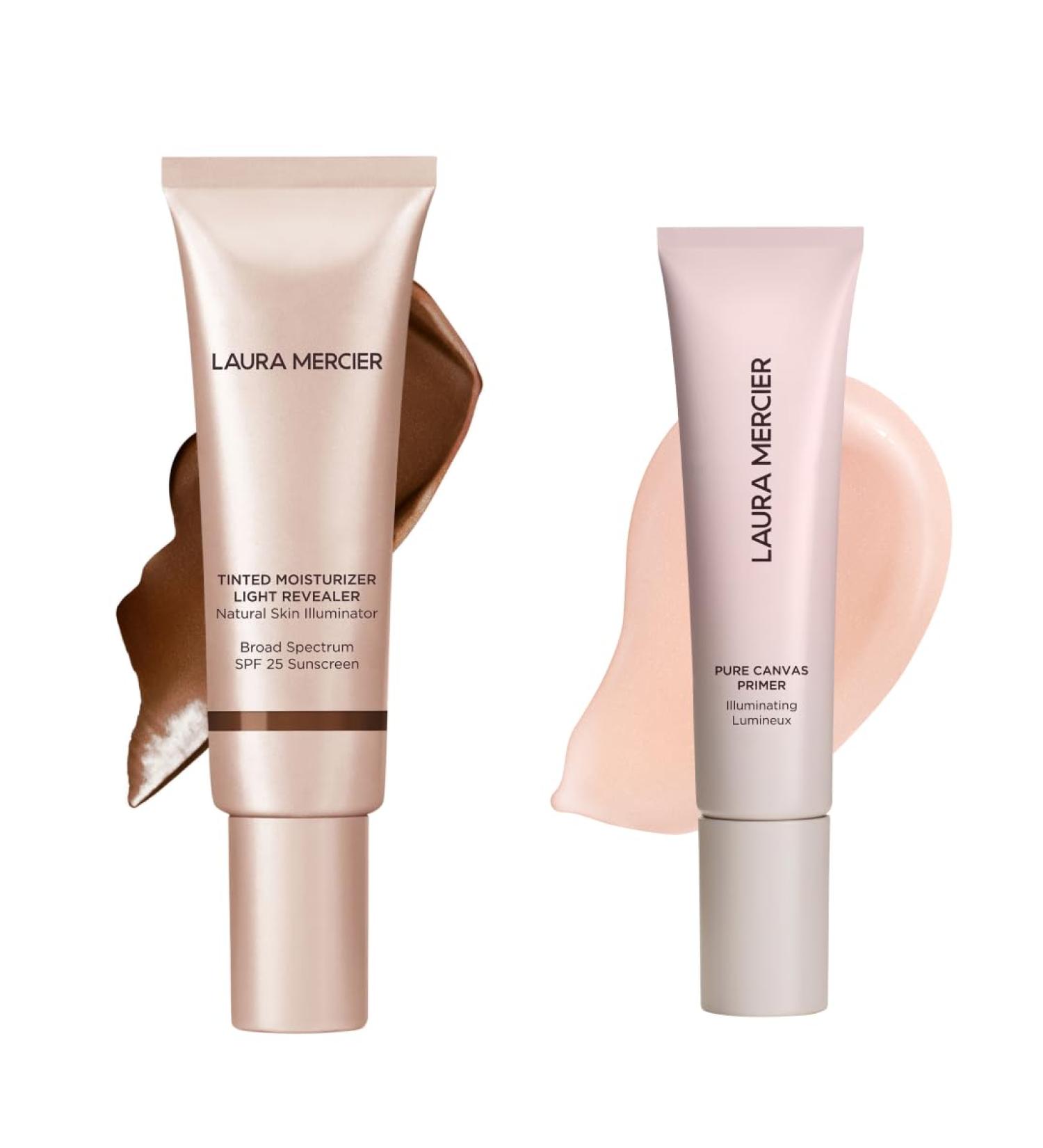 Laura Mercier Tinted Moisturizer Light Revealer with SPF 25 Luminous Finish Shade 6C1 Cacao and Pure Canvas Primer Illuminating Improves and Extends Wear of Makeup Radiant Finish Bundle - Buy Online on GoSupps.com