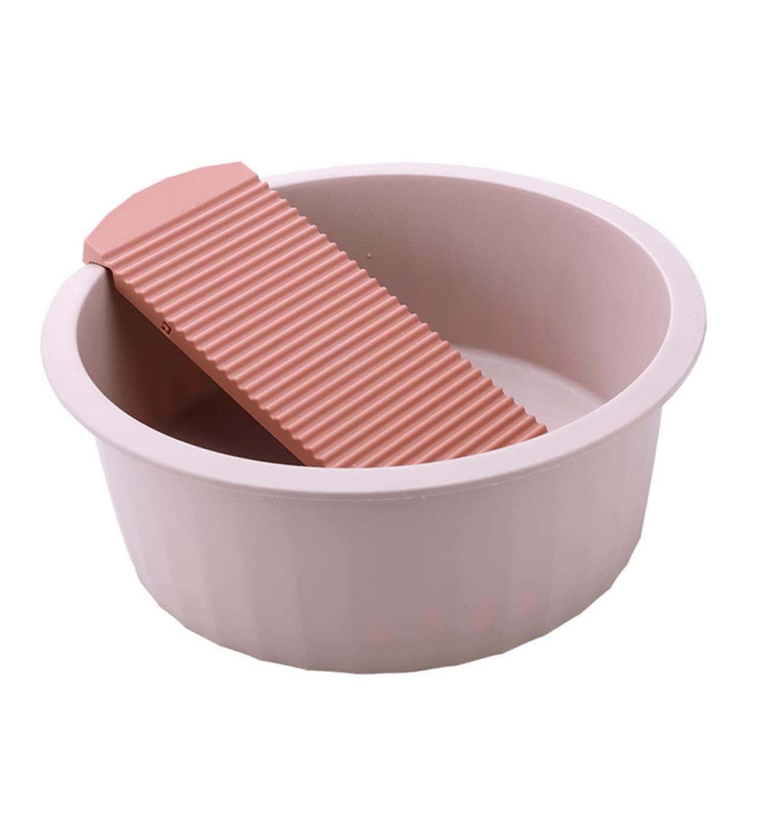 BIUDECO Washboard Bucket Pink 33.5x33.5cm - Buy Online on GoSupps.com