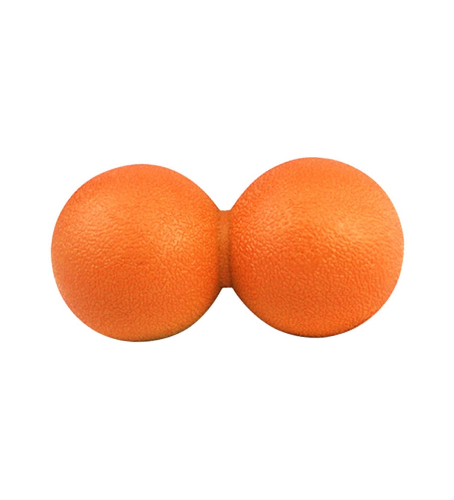 Minkissy Double Lacrosse Ball - Acupressure Peanut Massage Ball for Muscle Relief & Mobility - Medium Orange - Buy Online on GoSupps.com