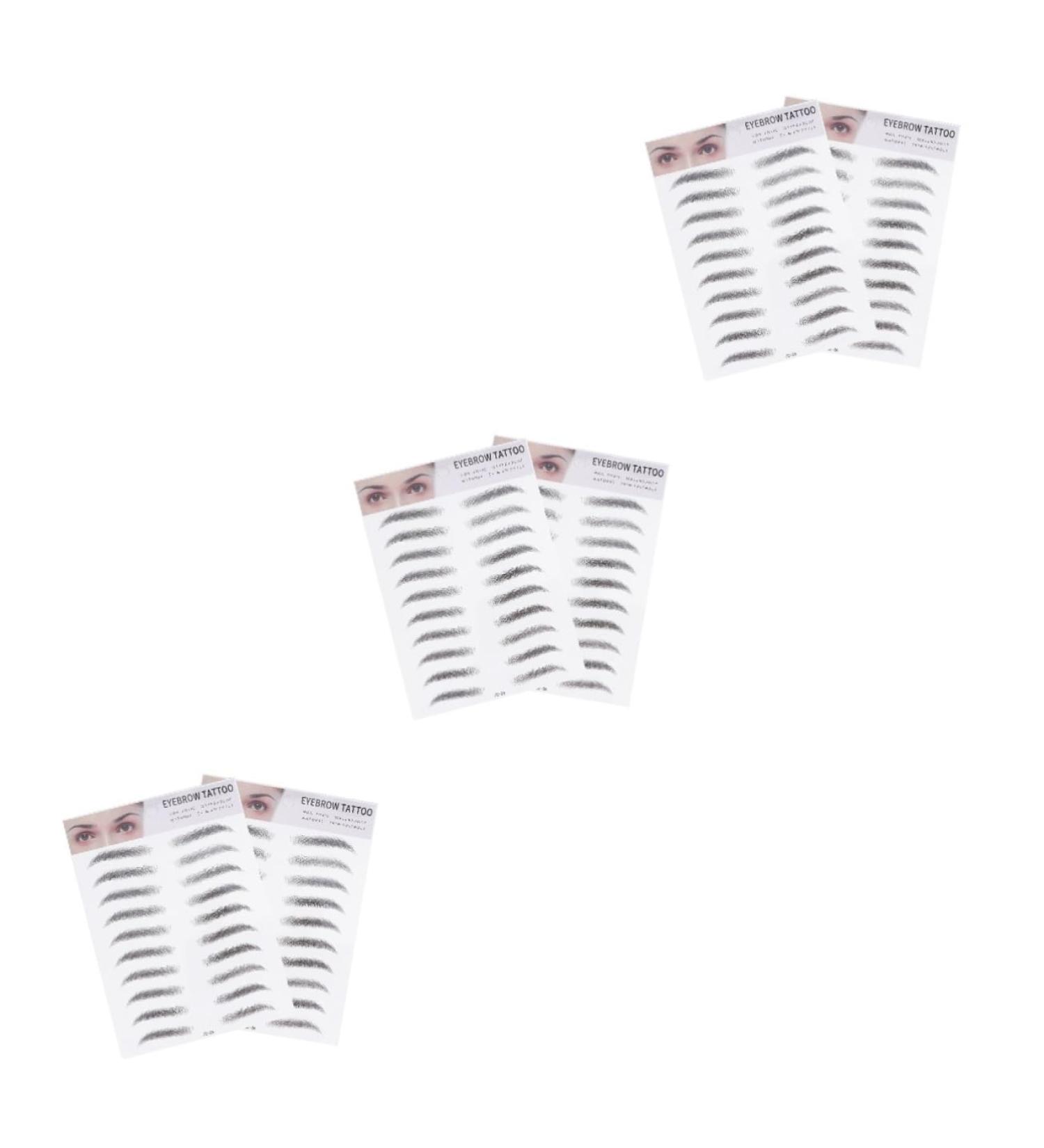 FOMIYES 6 Pcs 3d Eyebrow Stickers Waterproof Suit Natural Imitation Eyebrow Template 6d Eyebrow Trimming - Buy Online on GoSupps.com