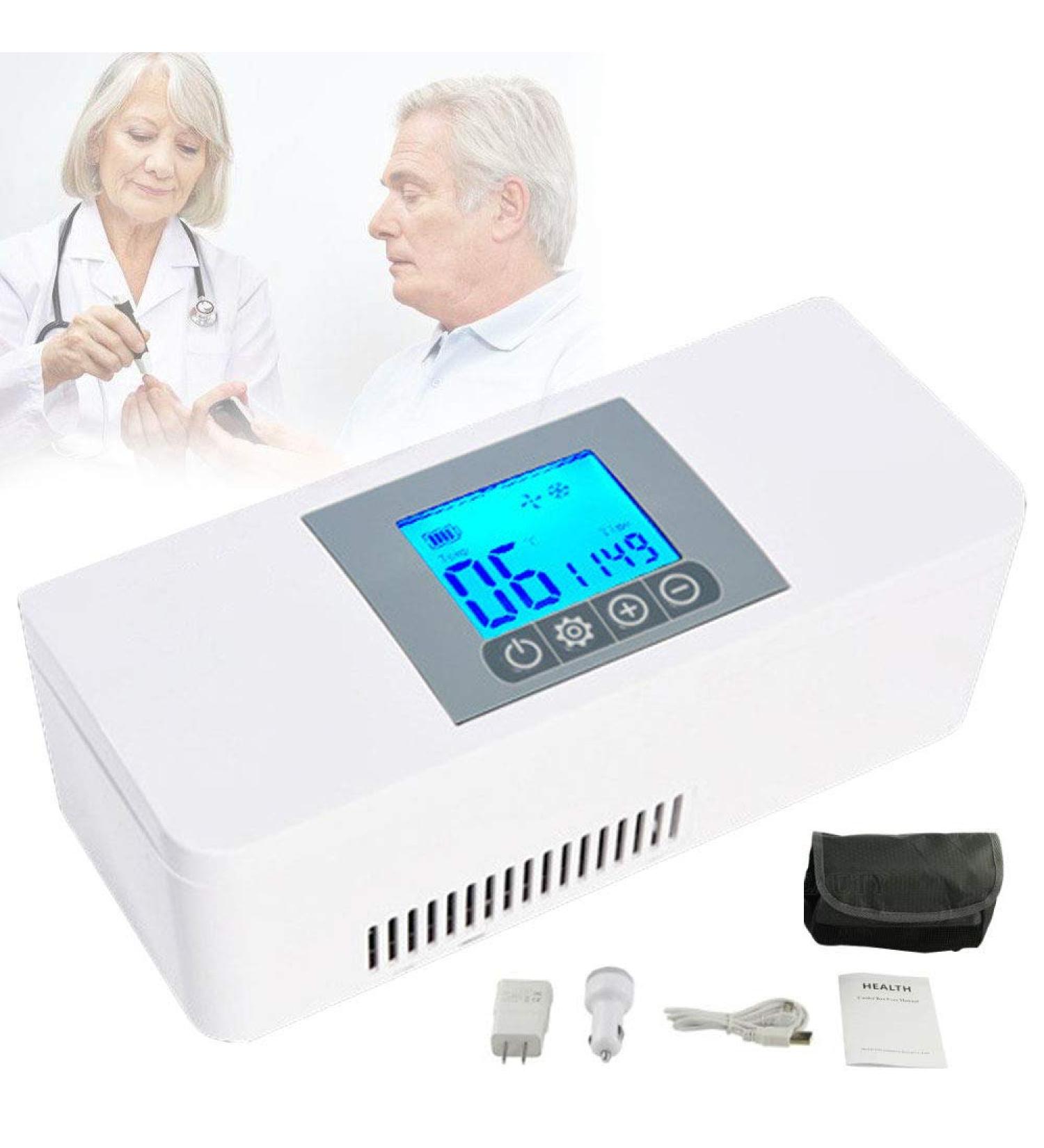 Insulin Refrigerator Mini Fridge 2-8 C Medical Refrigerator Camping Fridge Refrigerated Insulin/interferon/Growth Hormone/Vaccine/Eye Drops and Other Medicines - Buy Online on GoSupps.com