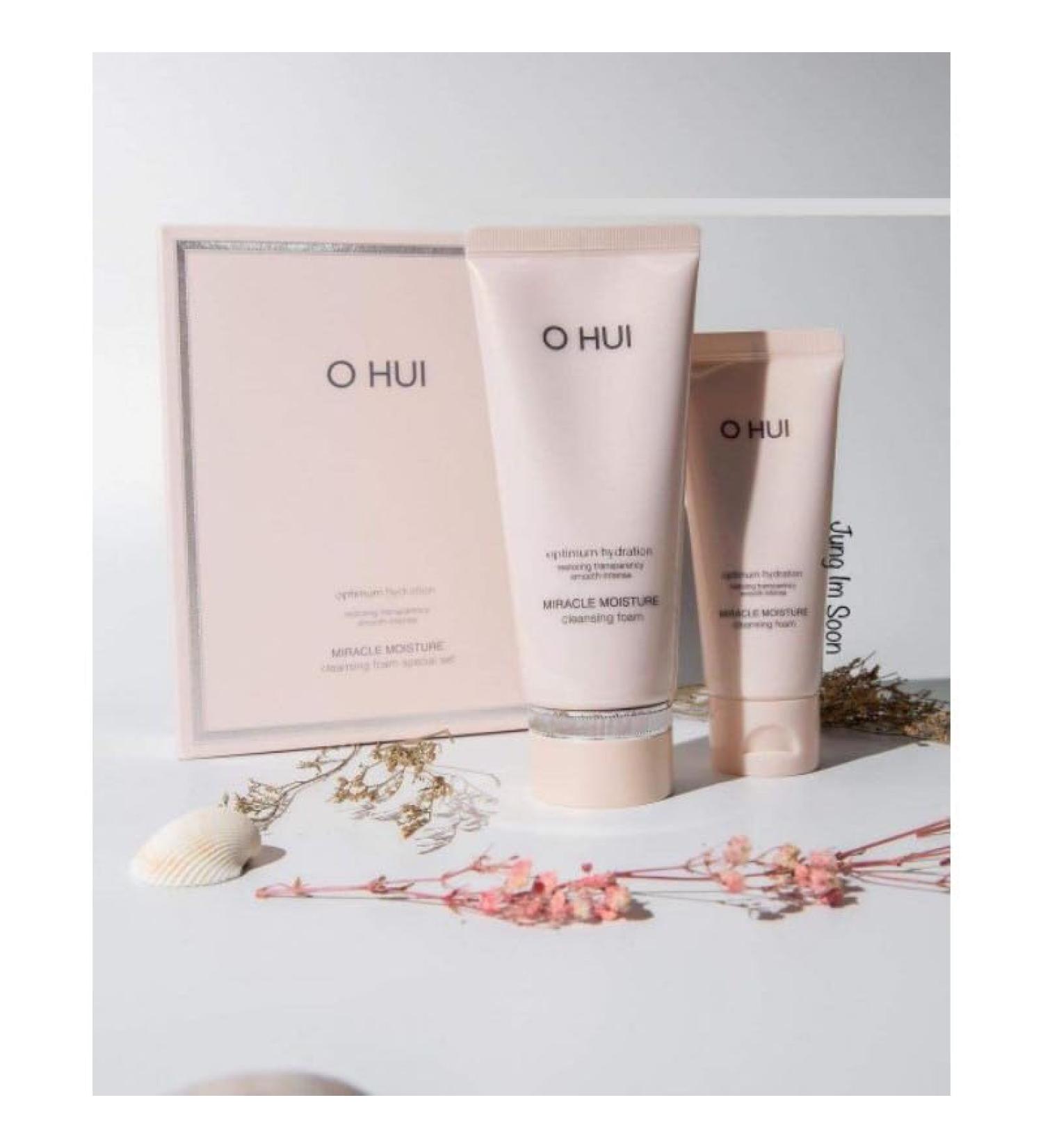 Ohui Miracle Moisture Cleansing Foam Special Set (200ml+100ml)/SkinNatural./ Smoothing Skin./ Hydrate Skin. Make in Korea.