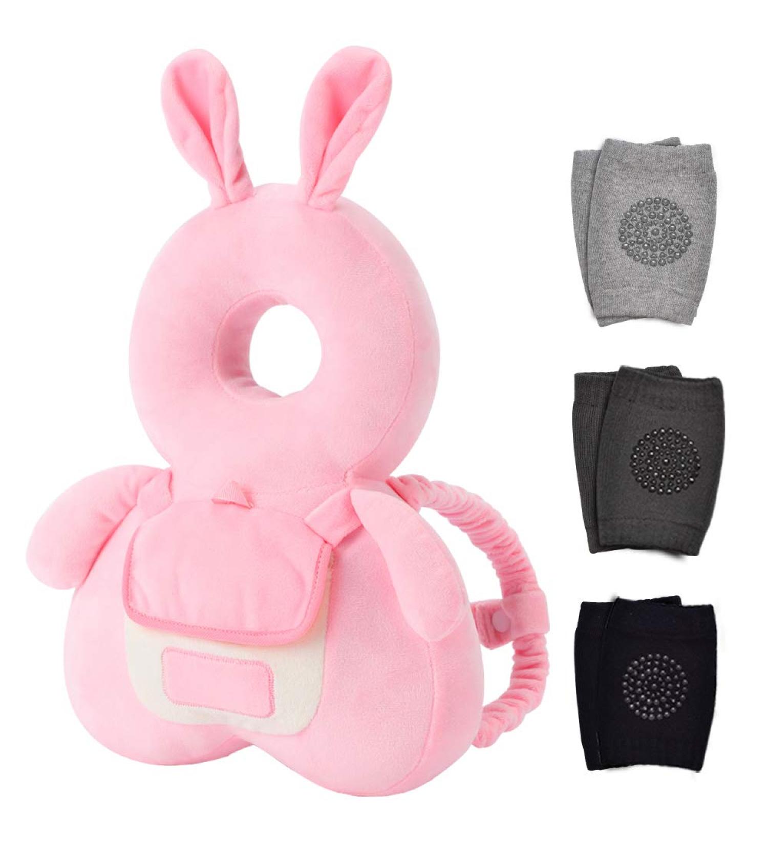 Okydoky Baby Safe Protector Cushion & Baby Knee Pads for Crawling Toddlers Safety Pad Adjustable Backpack Baby Back Protection for Walking & Crawling Cute Bunny (CA) - Buy Online on GoSupps.com