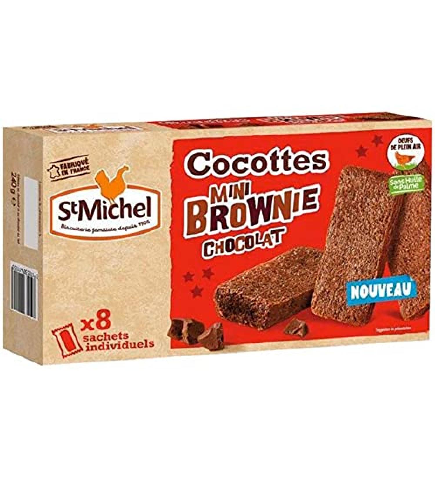St Michel Mini Chocolate Brownie x8 240g (pack of 9)