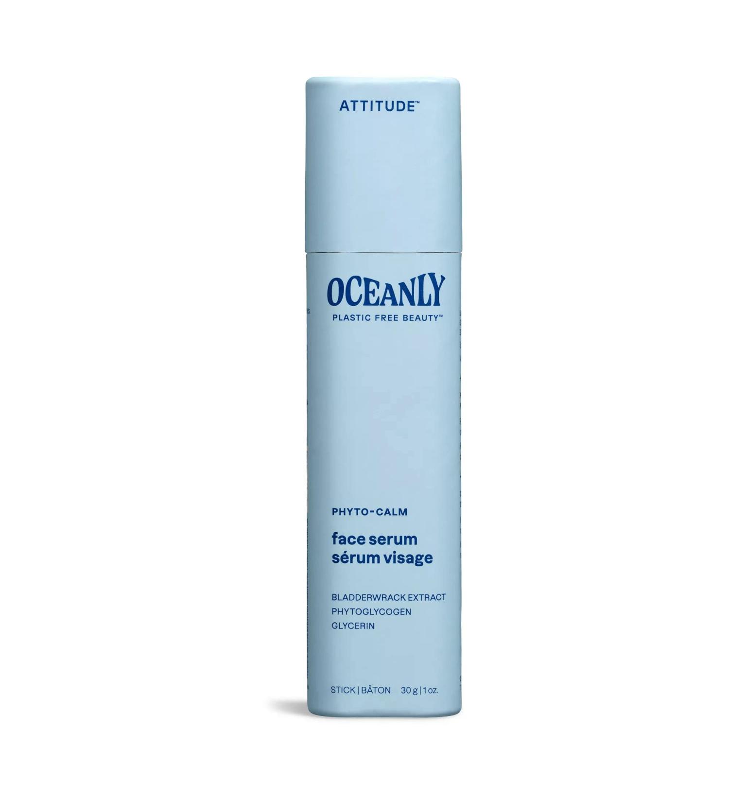 ATTITUDE Oceanly Face Serum Stick EWG Verified Plastic-free Plant and Mineral-Based Ingredients Vegan Skin Care Products PHYTO CALM Unscented 30 grams - Buy Online on GoSupps.com