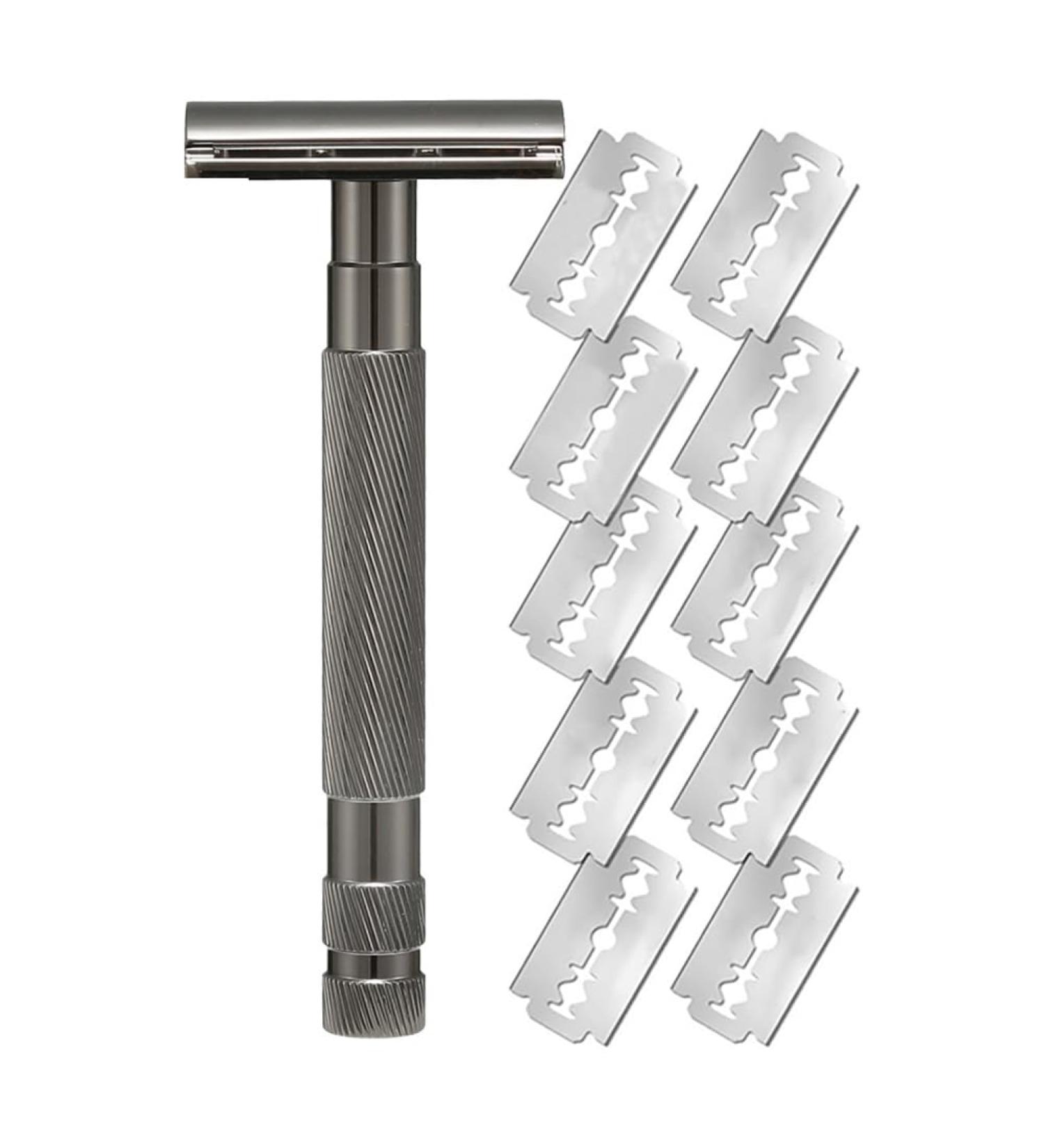Durable Reusable Safety Razors - Double-Sided Stainless Steel Blade for Eco-Friendly Shaving | International Shipping - Buy Online on GoSupps.com
