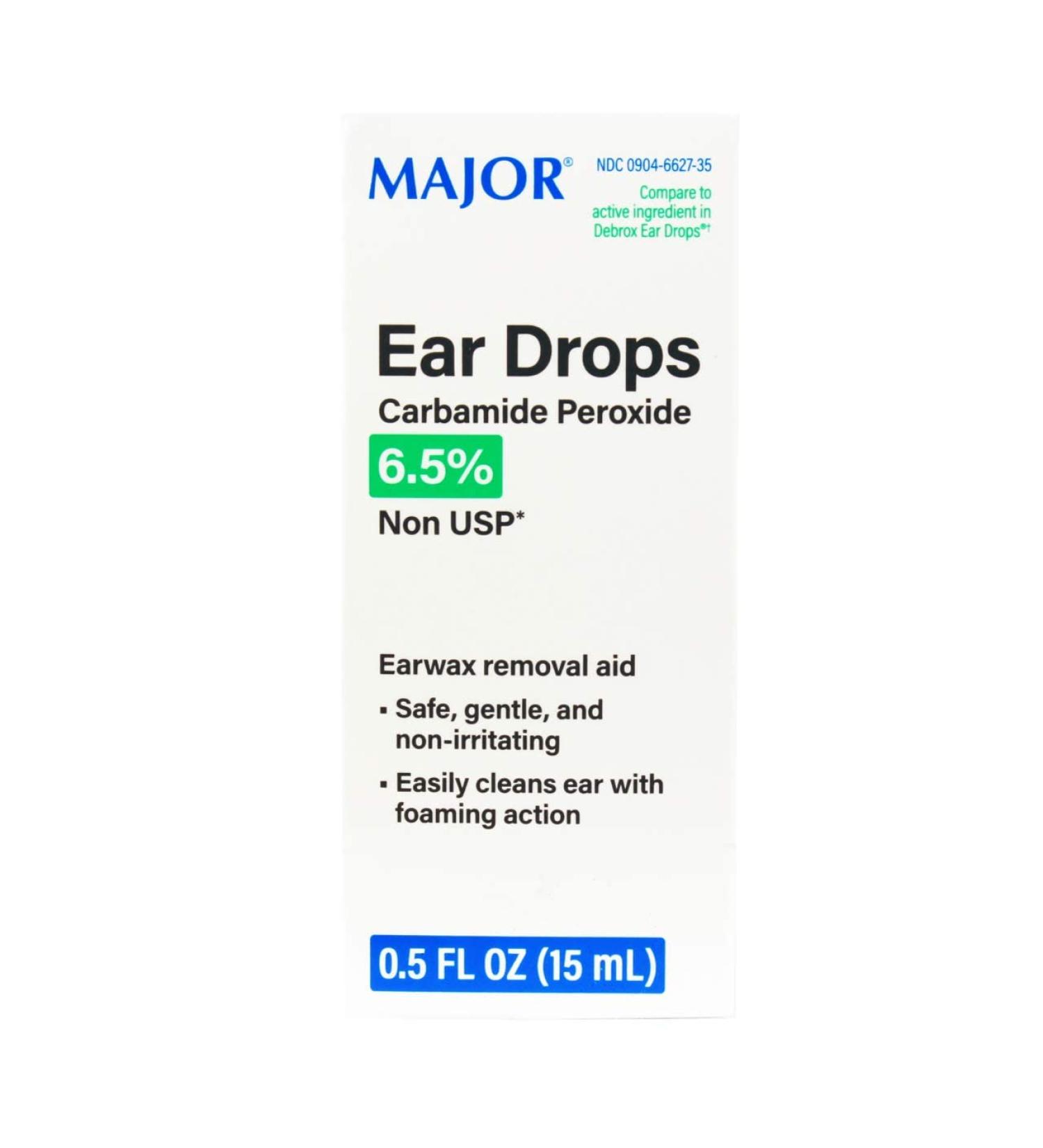 Debrox Generic Ear Drops 6.5% Carbamide Peroxide - 1 oz (2 Bottles) - Buy Online on GoSupps.com
