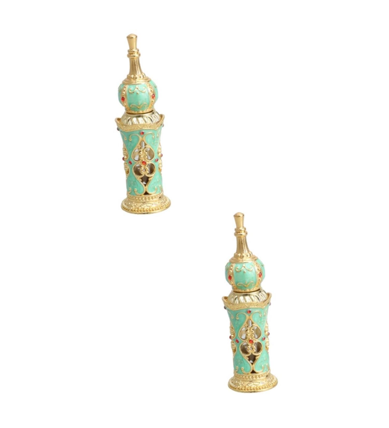 WANGHUI 2pcs Egyptian Decor - Middle Eastern Mini Perfume Bottles & Essential Oil Droppers for Wedding Ceremony | Unique Arabic Fragrance Decor | 0.4 Ounces Each - Buy Online on GoSupps.com