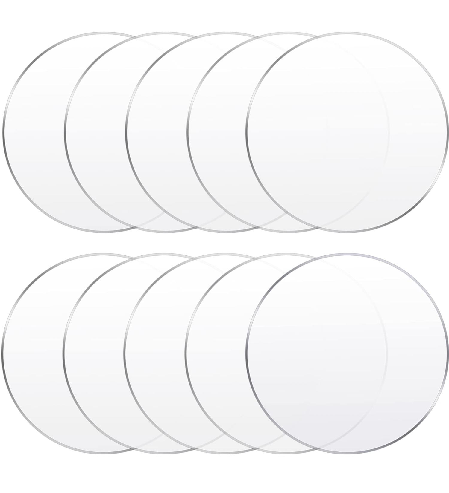 10 Pieces 6 Inch Clear Acrylic Circle Sheets - Round Discs for DIY Crafts & Furniture Protection - Buy Online on GoSupps.com