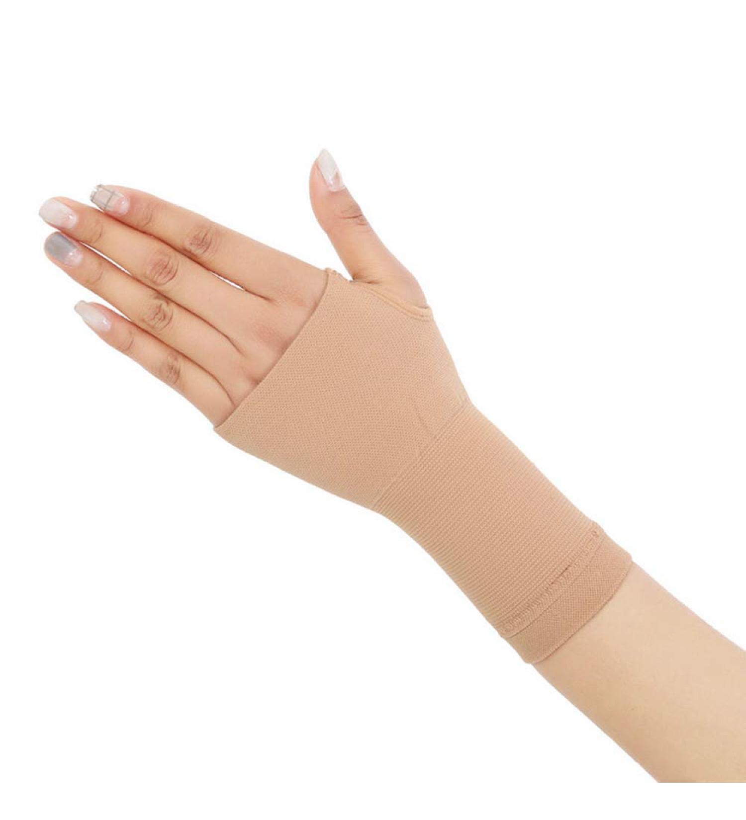 Palm Hand Brace Wrist Support - Compression Sleeve for Carpal Tunnel Syndrome (M Skin) | International Shipping Available - Buy Online on GoSupps.com