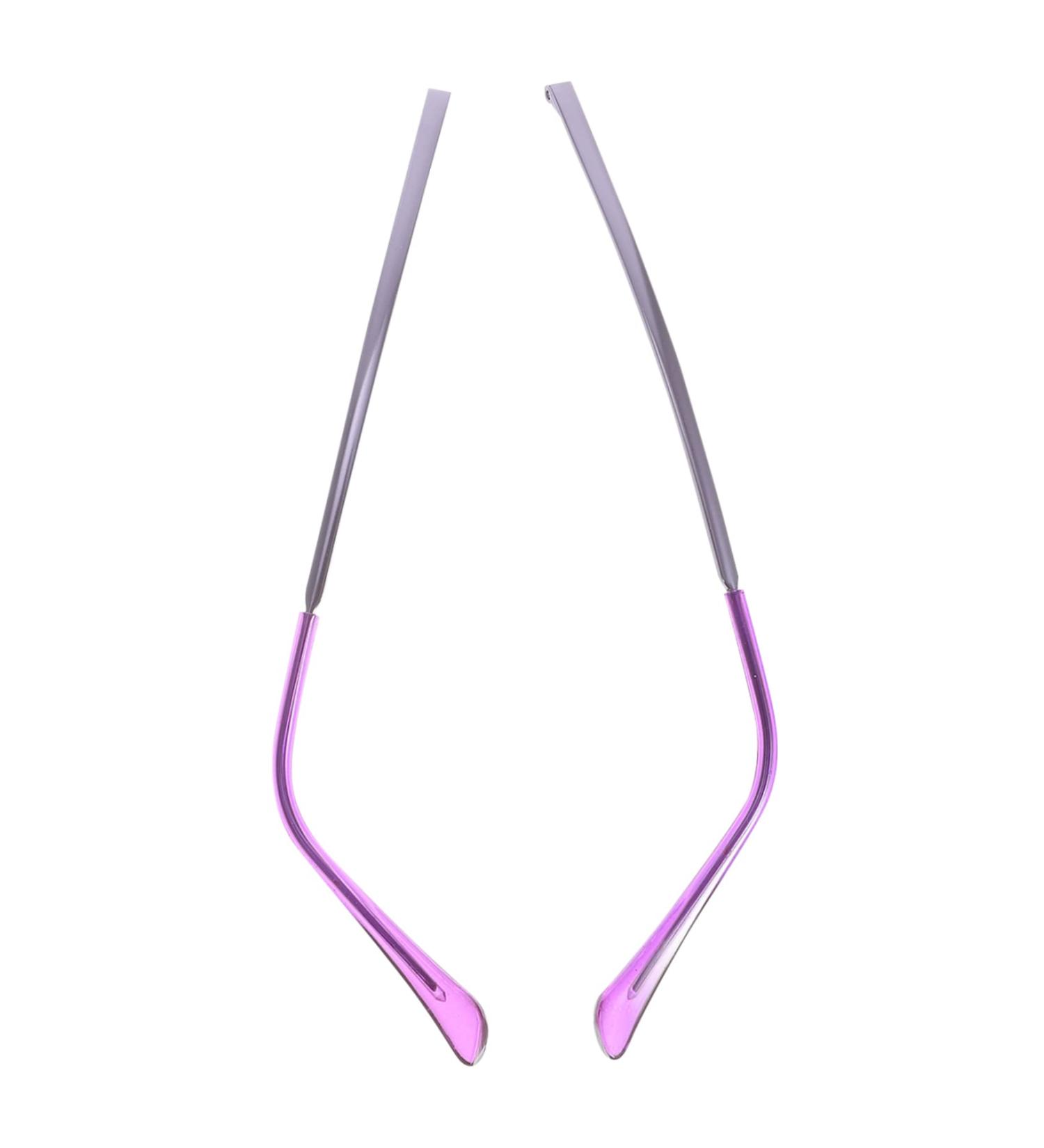 Lurrose Eyeglass Accessories - Replacement Temples & Parts for Myopia & Sunglasses - Purple Metal Leg 14.5x0.7CM - Buy Online on GoSupps.com