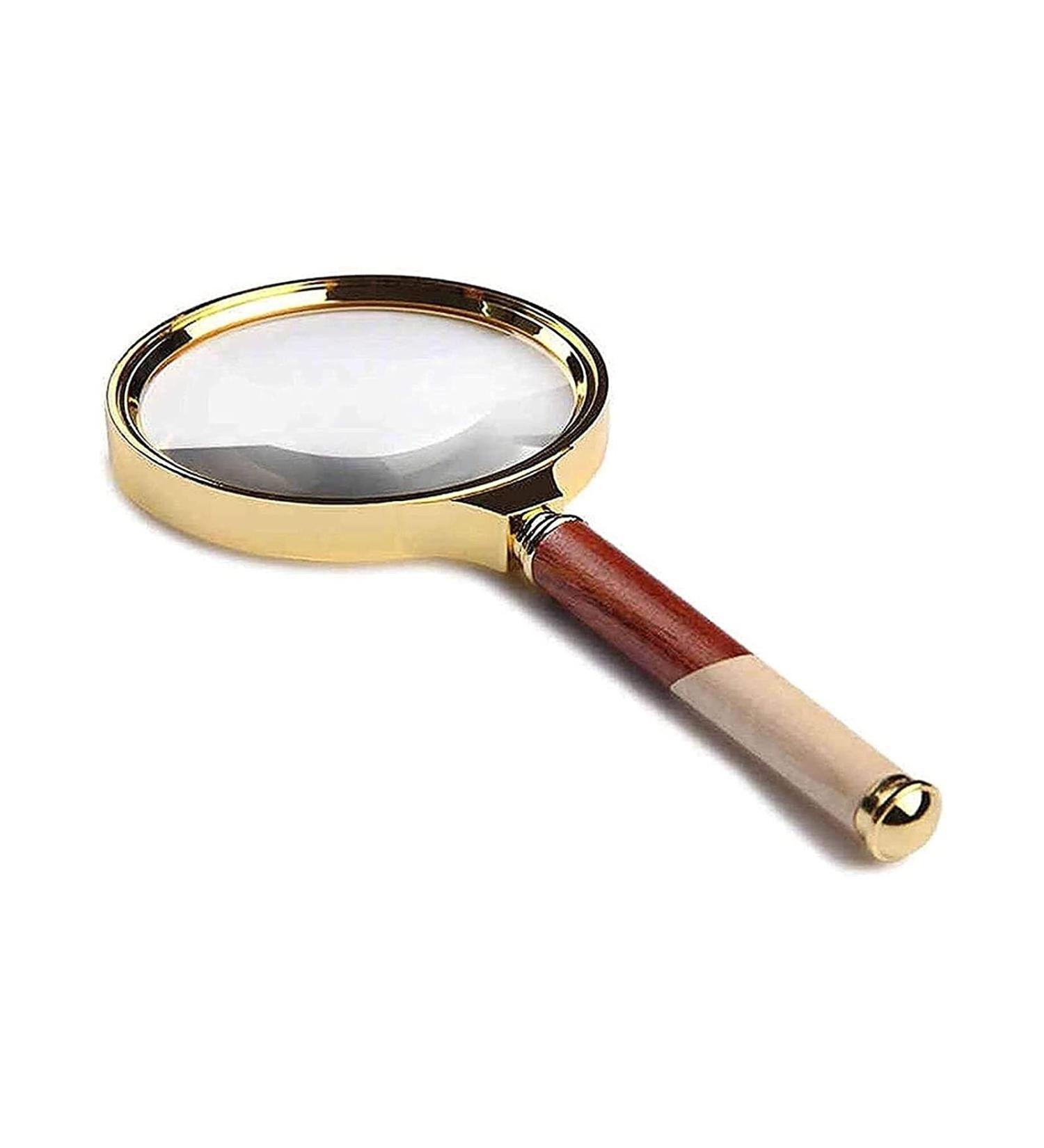 Spacmirrors Magnifying Glass Hd Lens Identification Cylinder Identification Watches DIY Crafts Carving 6X Handheld Magnifying Glass Wood Handle for Scale Measurement Magnifier - Buy Online on GoSupps.com