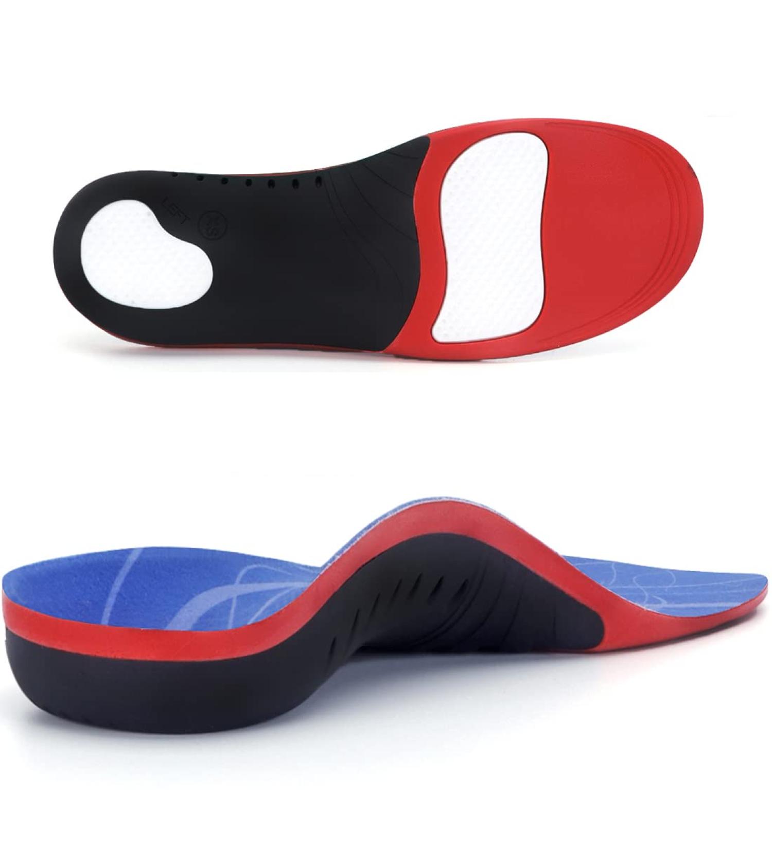 Plantar Fasciitis Insoles Arch Support - Heavy Duty Gel Inserts for Work Boots - Men's 9-10.5 / Women's 10-11.5 (M) Blue - Buy Online on GoSupps.com