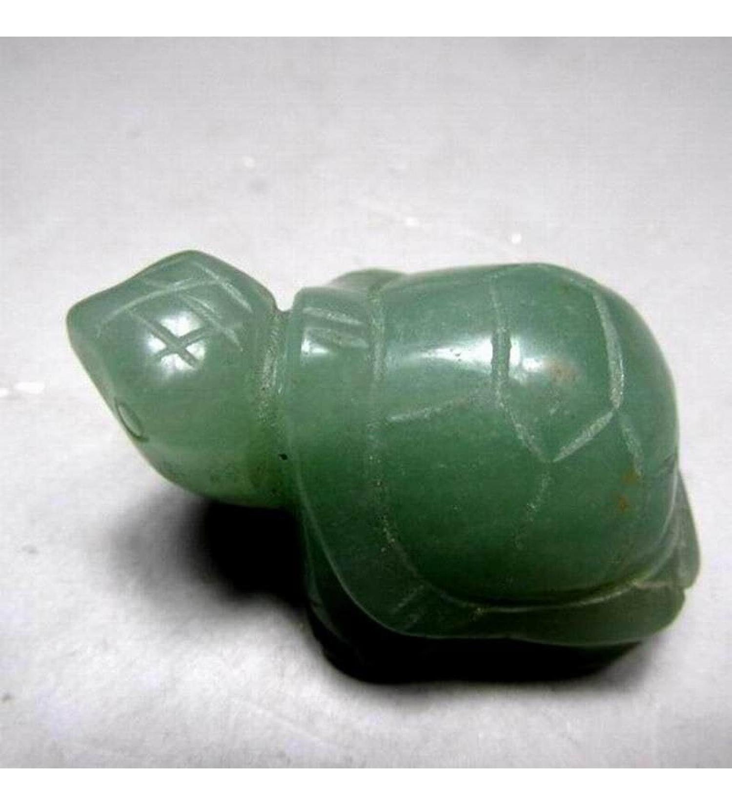 2"/45g Green Turtle Handmade Stone Carving - Crystals and Stones Specimen Home Decor feng Shui Home Goods - Buy Online on GoSupps.com