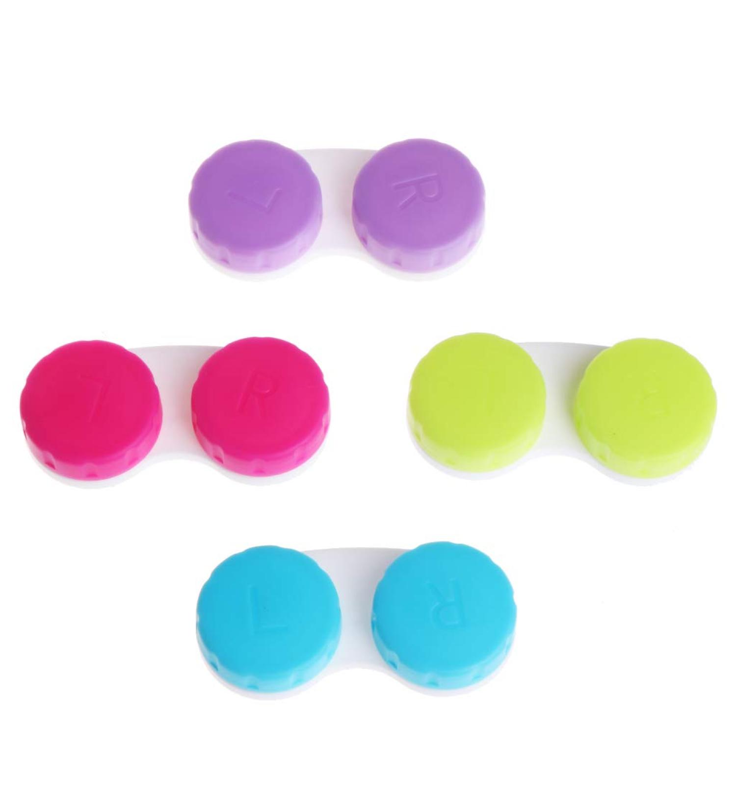SWETOPQ Colored Contact Lenses Travel Kit - Mini Round Holder & Case for Eyes - Perfect for On-the-Go Lens Care - Buy Online on GoSupps.com